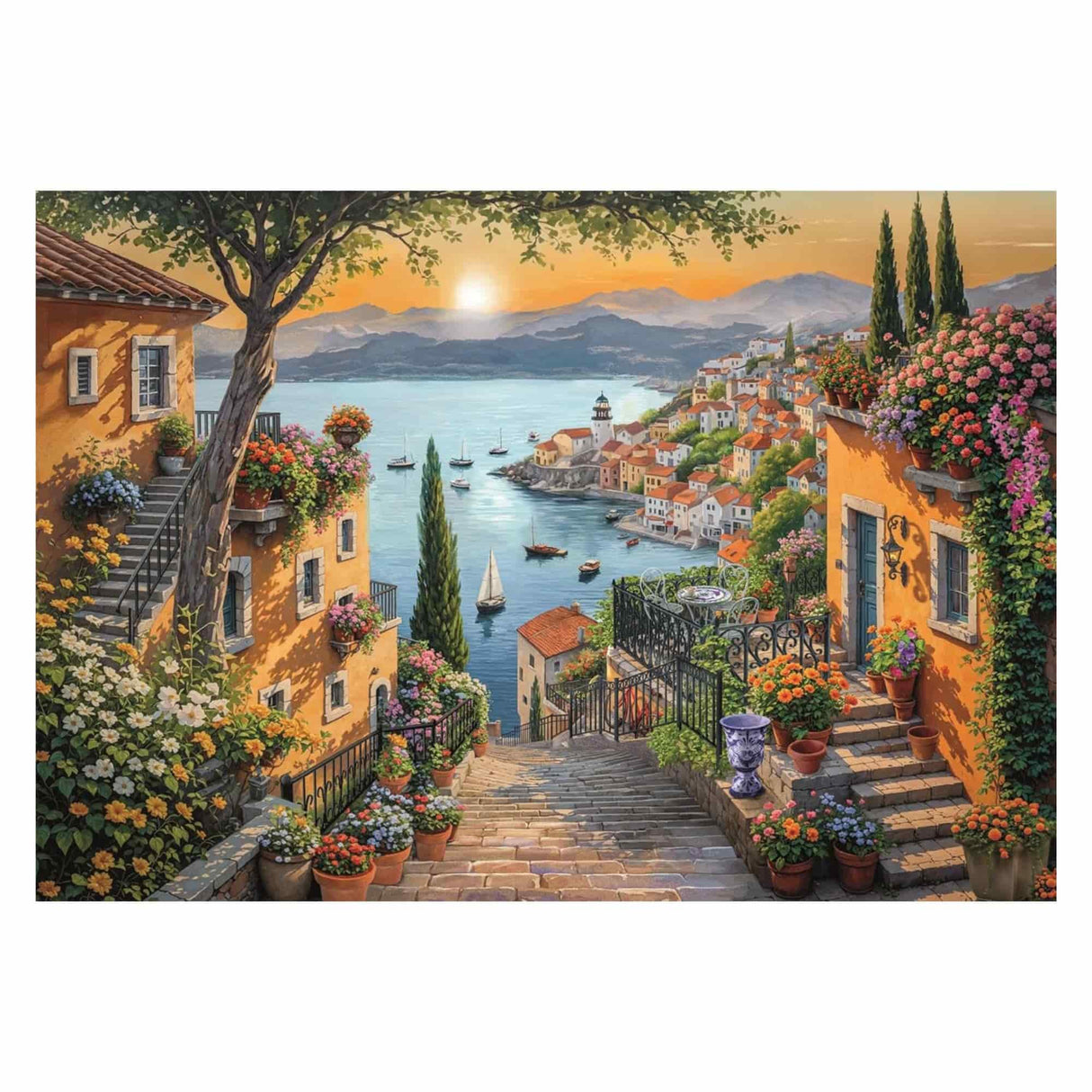 Clementoni - Puzzle 1500 Piezas Steps to the Harbour High Quality Collection