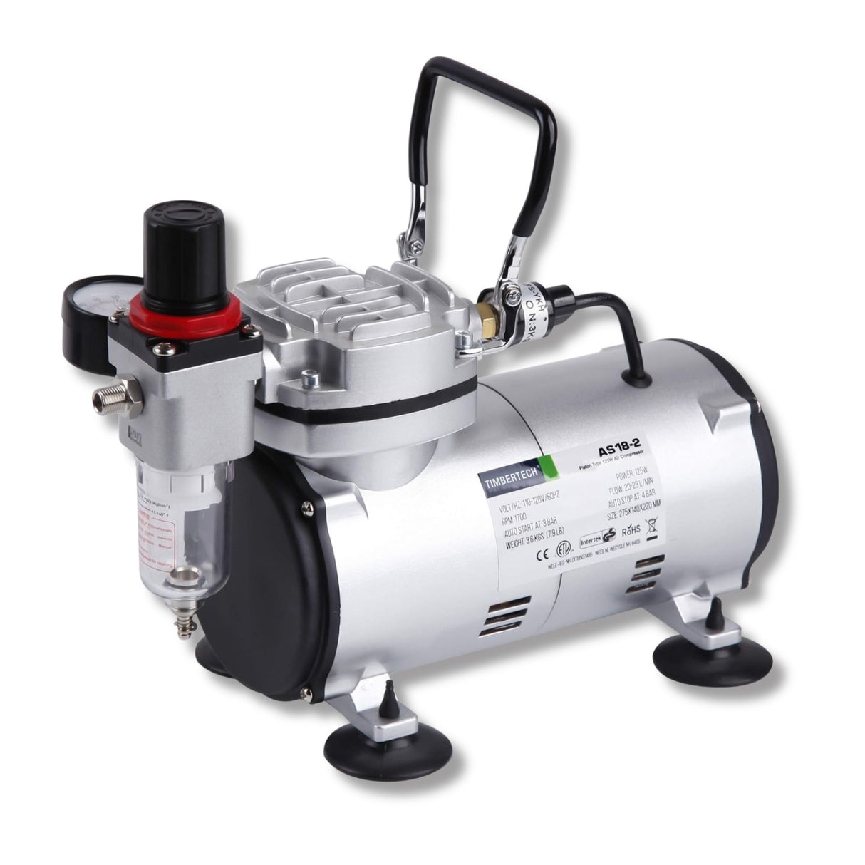 Compresor para Aerógrafos Profesional Mejorado con Conexión 1/8 BSP