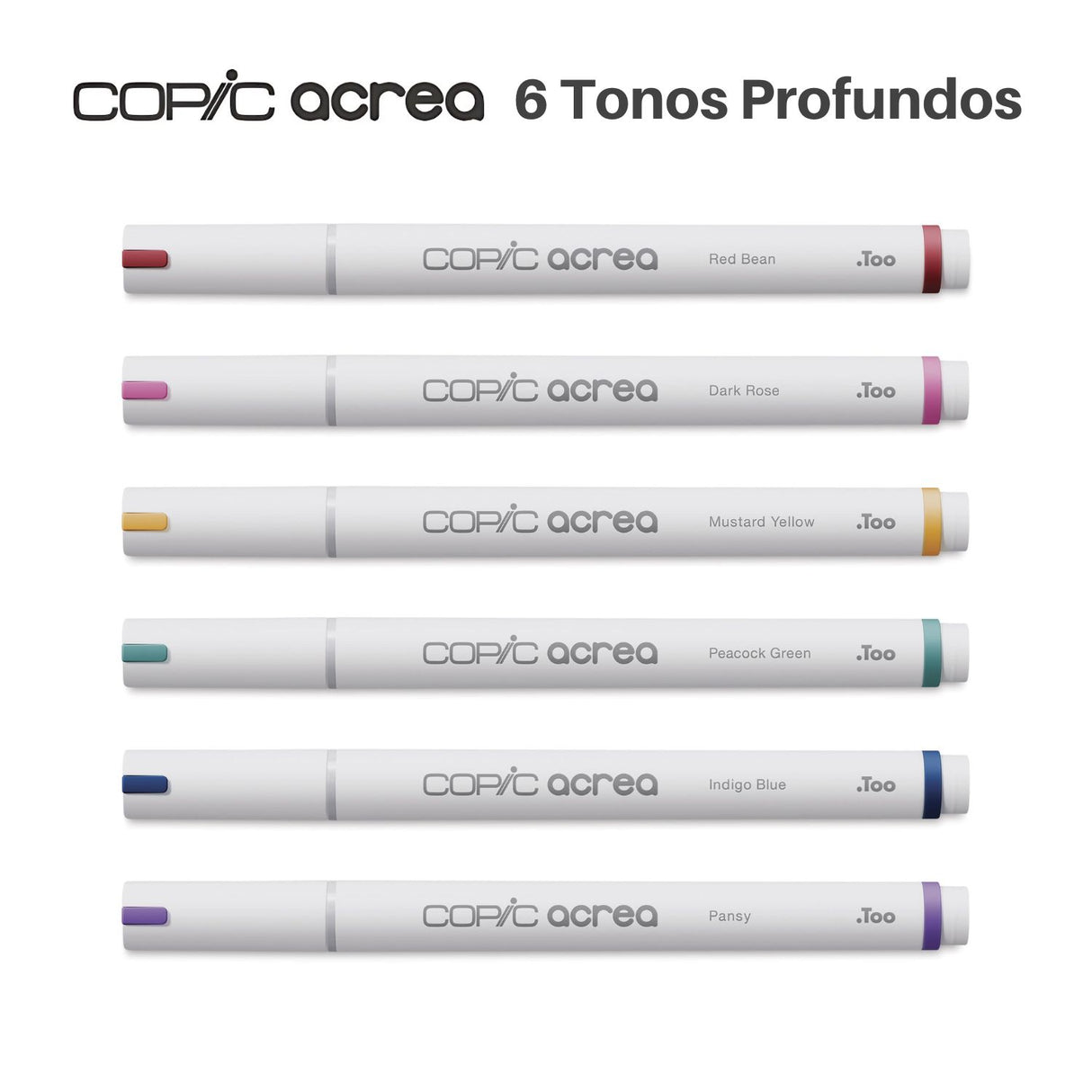 Copic Acrea - Set 6 Marcadores Punta Fina Deep