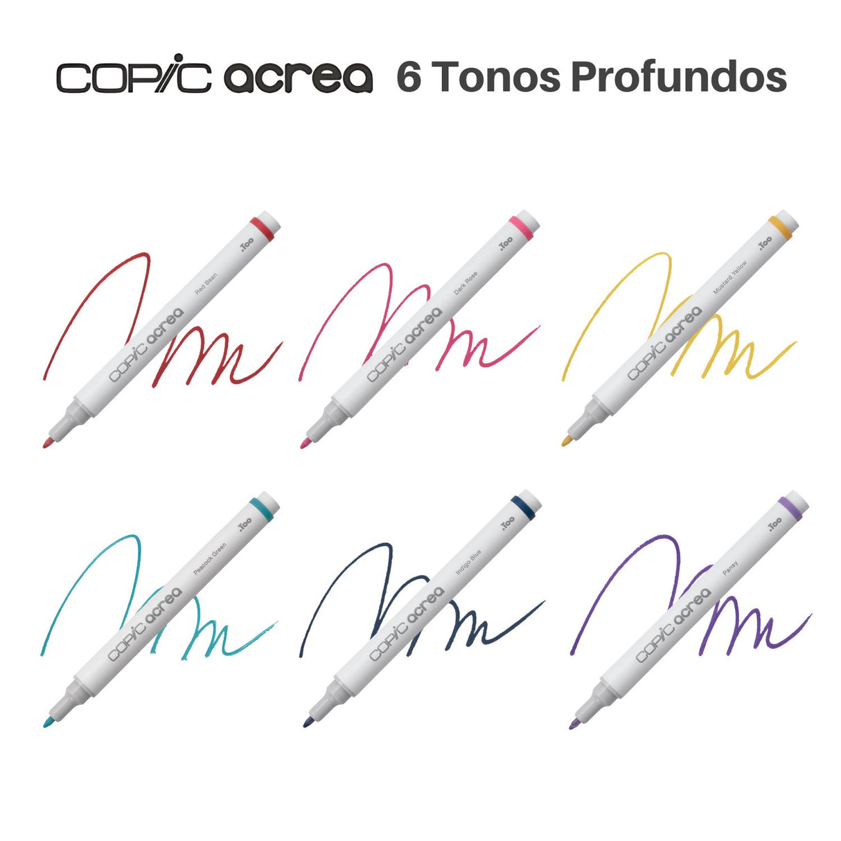 Copic Acrea - Set 6 Marcadores Punta Fina Deep