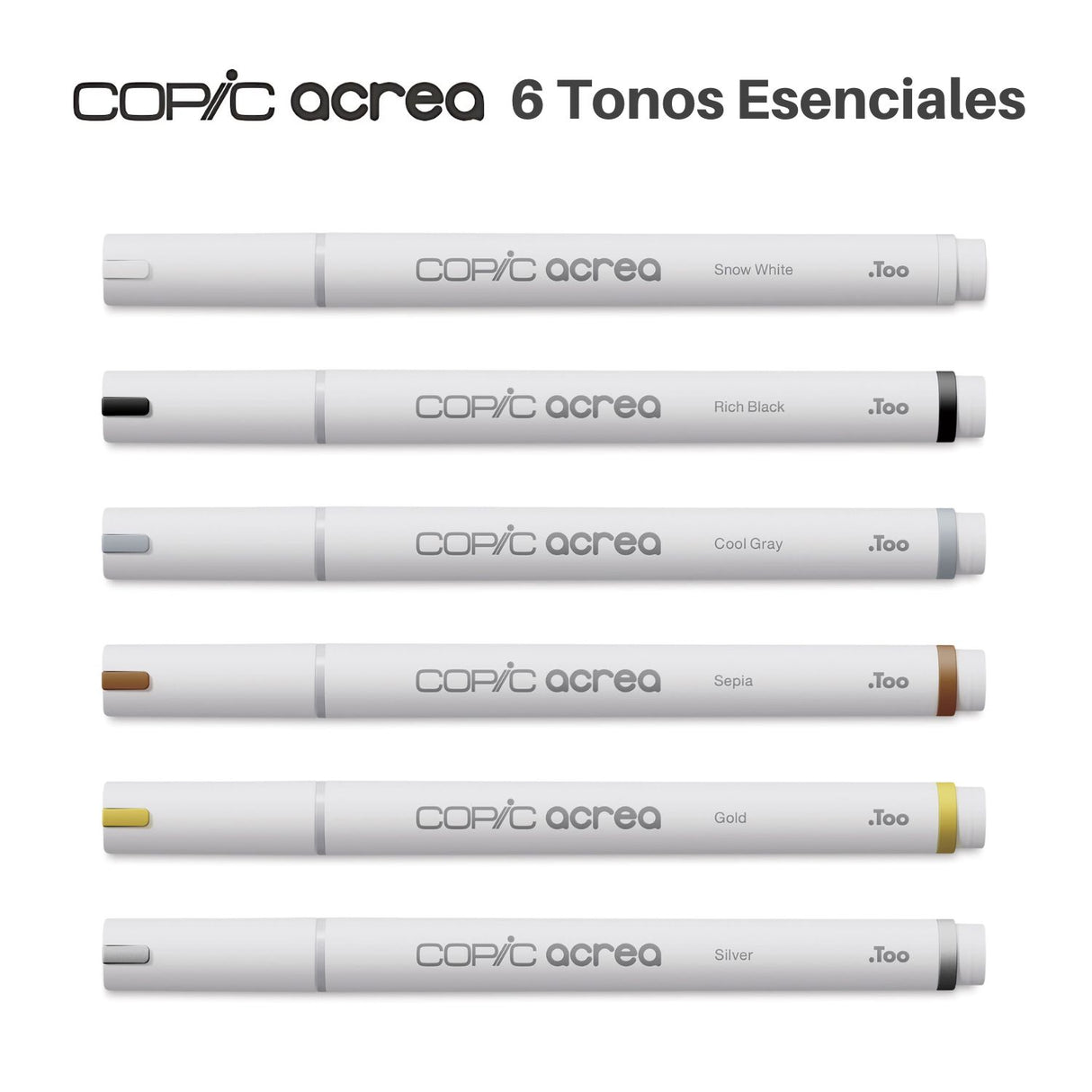 Copic Acrea - Set 6 Marcadores Punta Fina Essentials