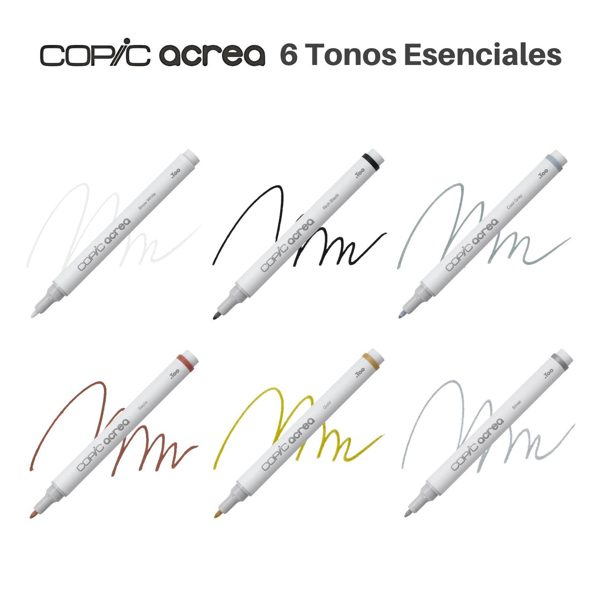 Copic Acrea - Set 6 Marcadores Punta Fina Essentials