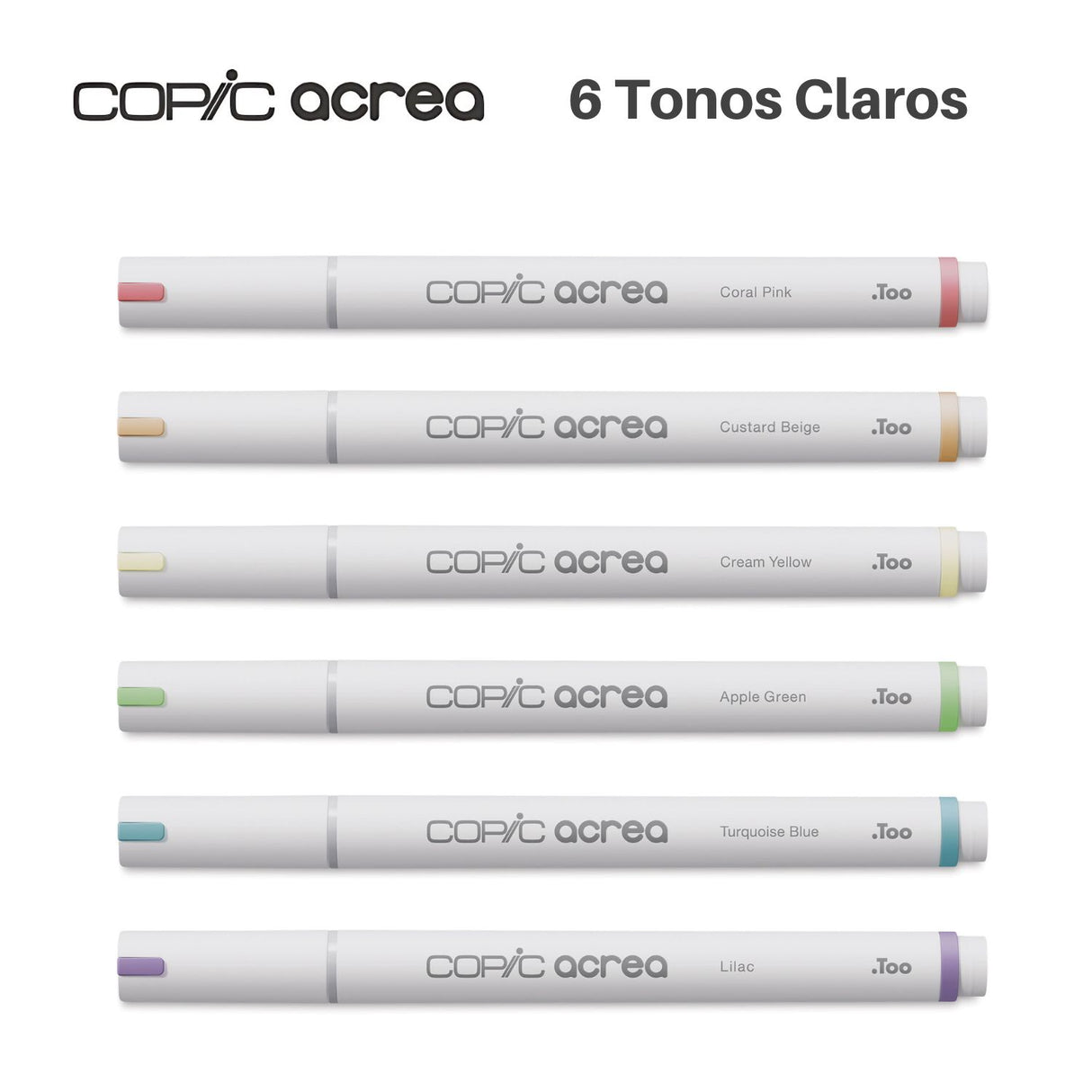 Copic Acrea - Set 6 Marcadores Punta Fina Light