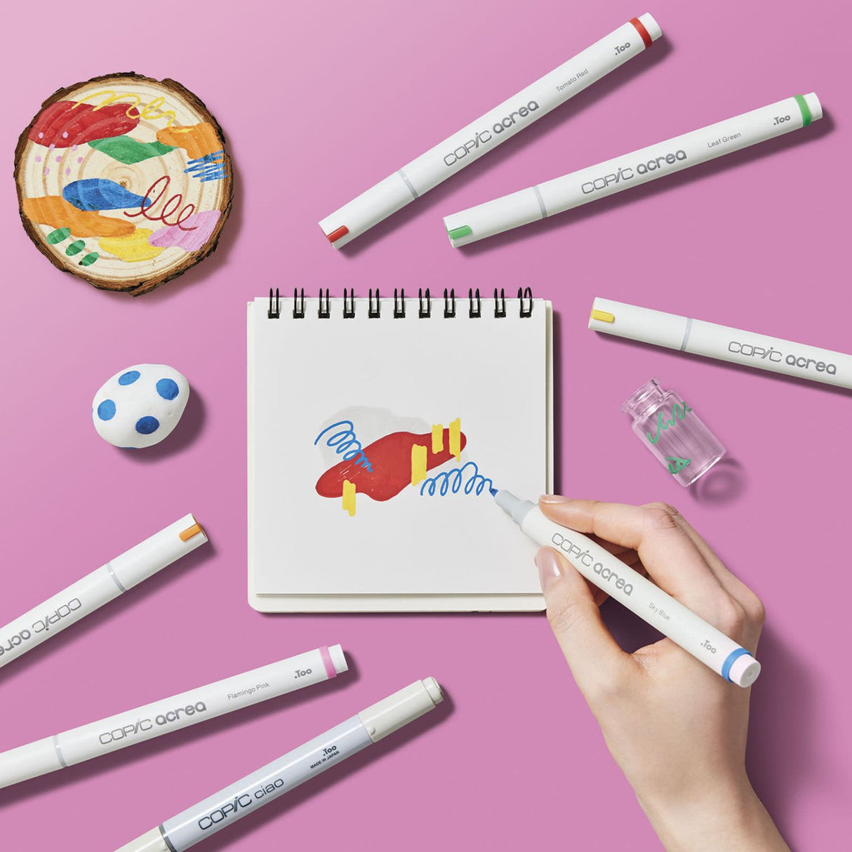 Copic Acrea - Set 6 Marcadores Punta Fina Vivid