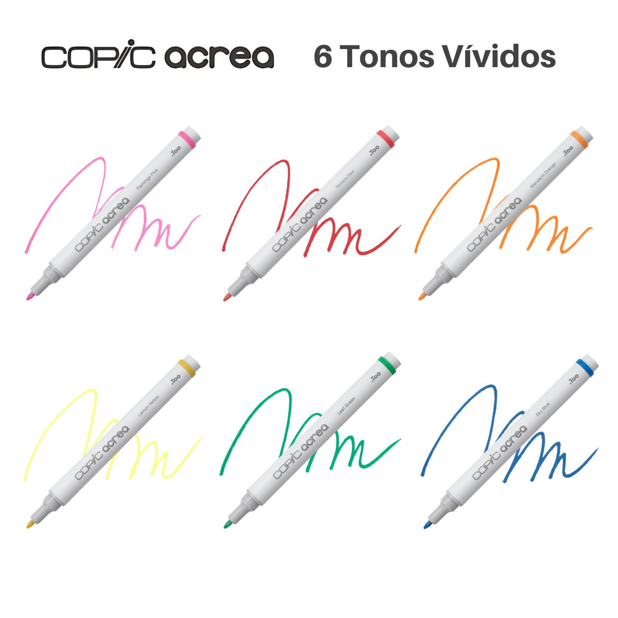 Copic Acrea - Set 6 Marcadores Punta Fina Vivid