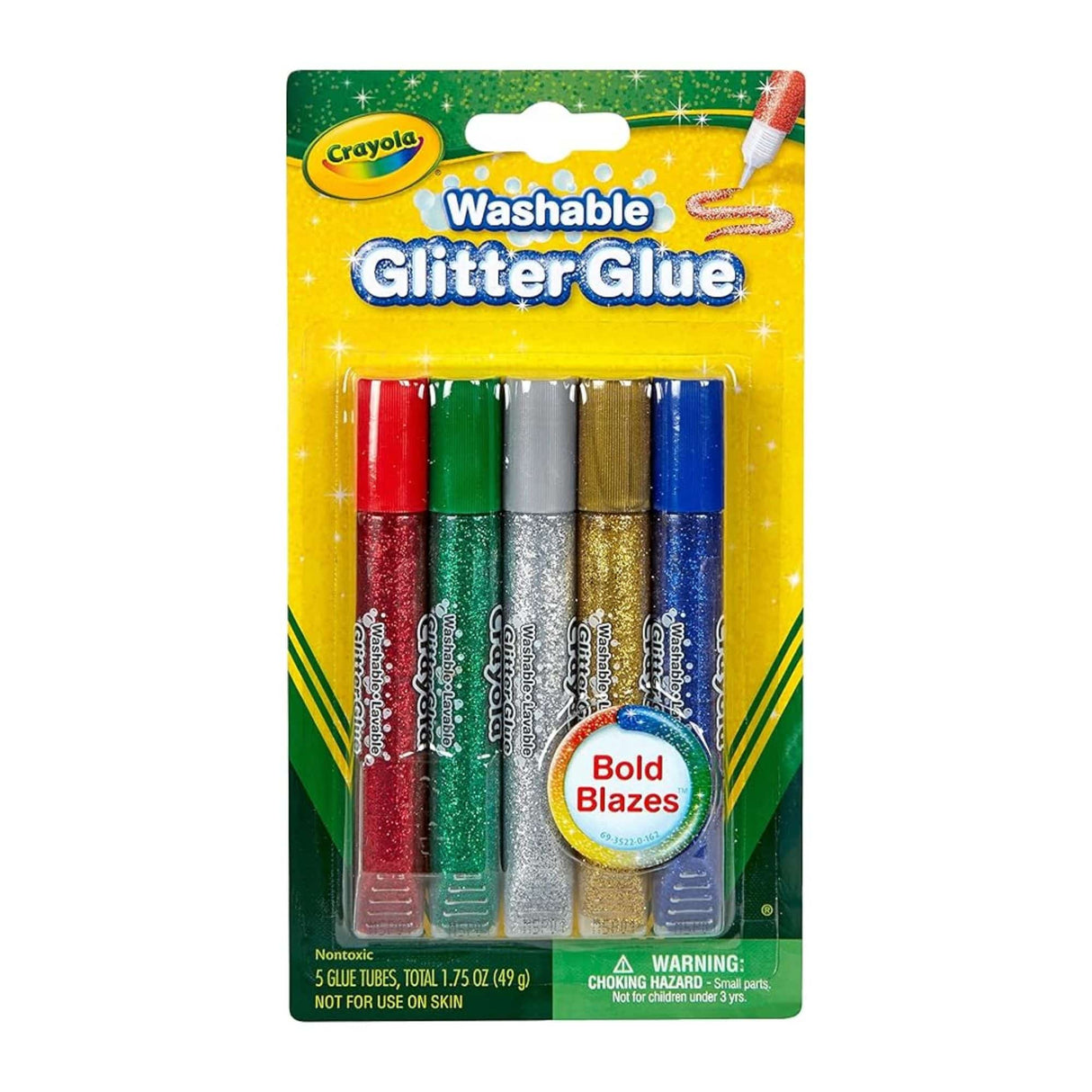 Crayola - Set 5 Pegamento Glitter Lavable Bold Blazes