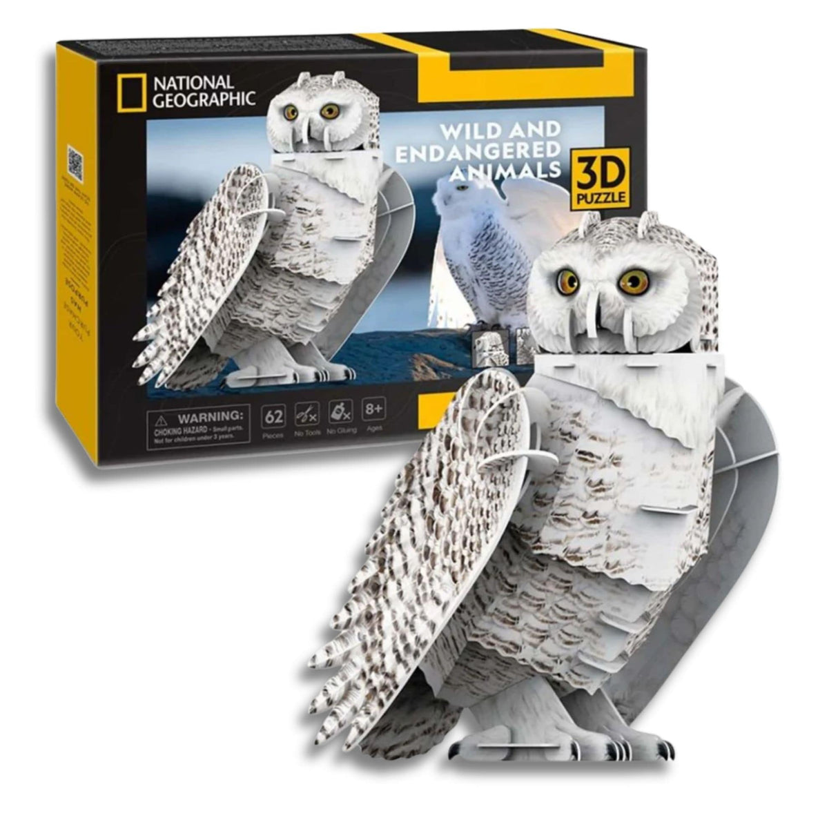 Cubicfun National Geographic - Puzzle 3D Animales Buho Nival