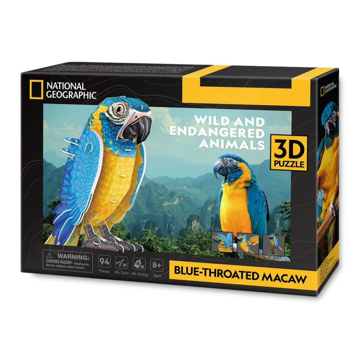 Cubicfun National Geographic - Puzzle 3D Animales Guacamayo Barba Azul