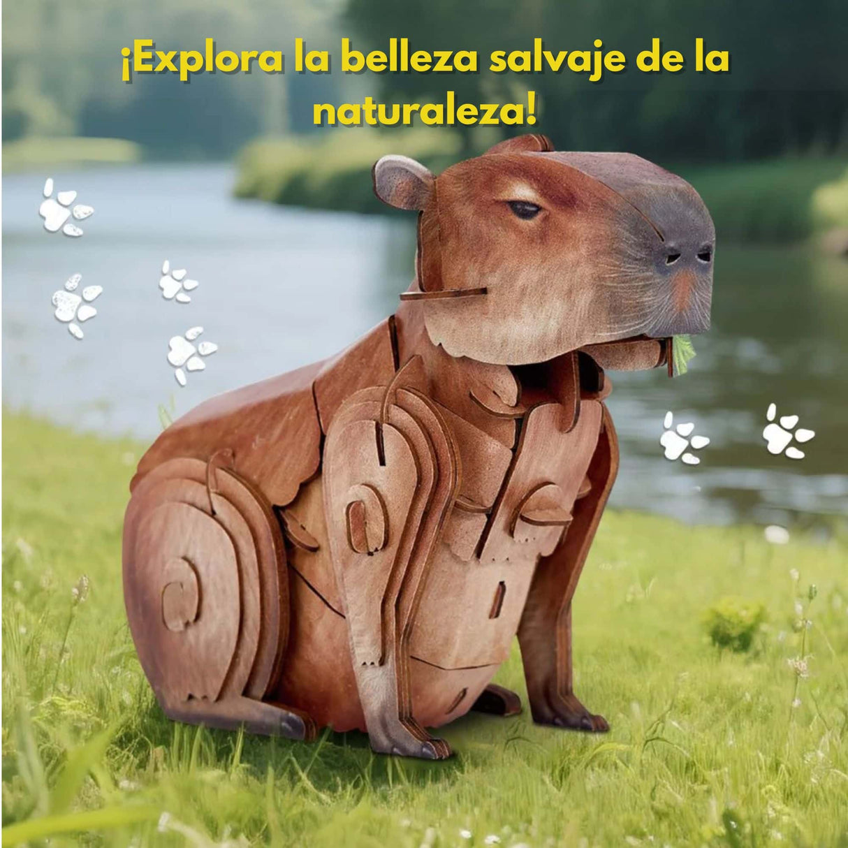 Cubicfun National Geographic - Puzzle 3D Animales Salvajes Capibara