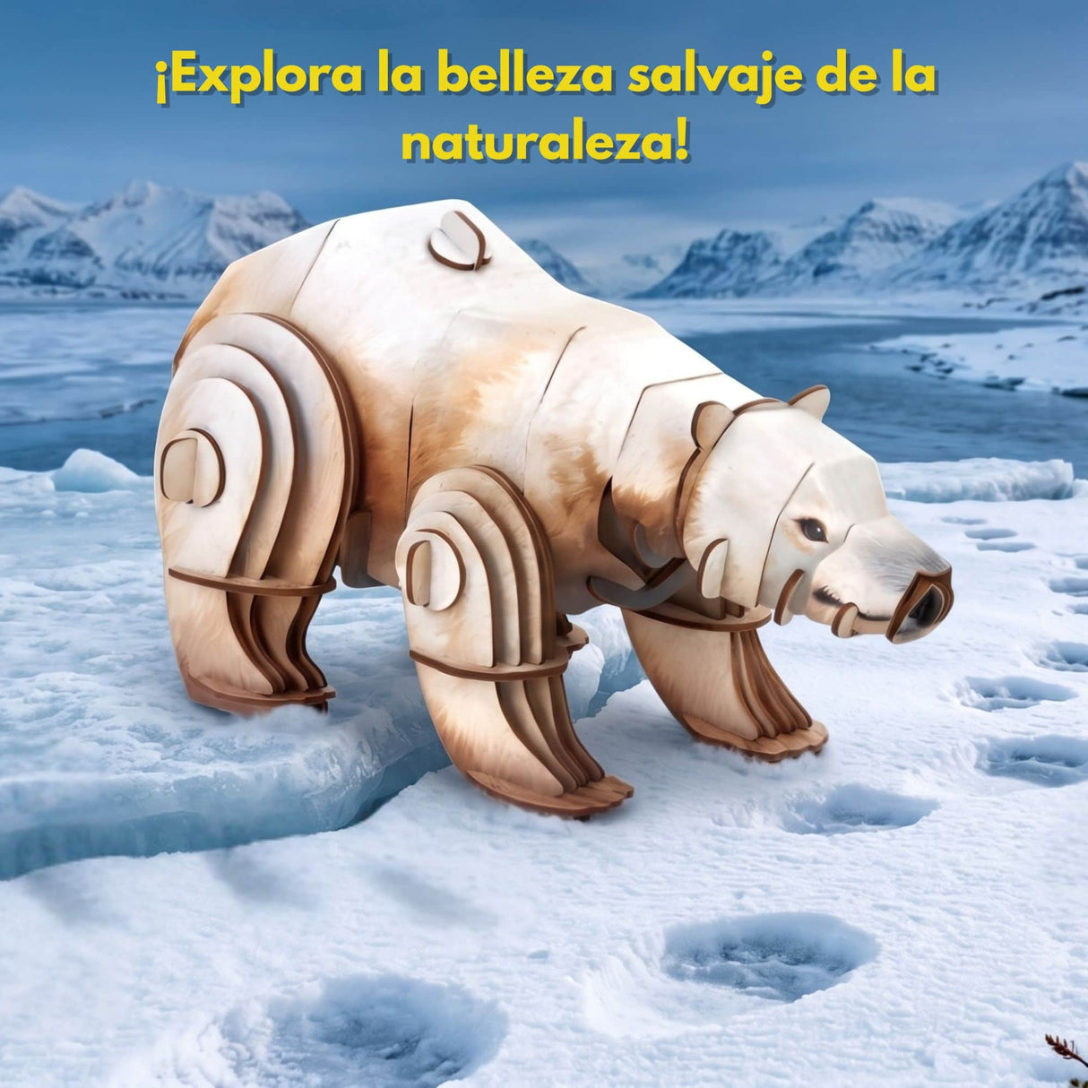 Cubicfun National Geographic - Puzzle 3D Animales Salvajes Oso Polar