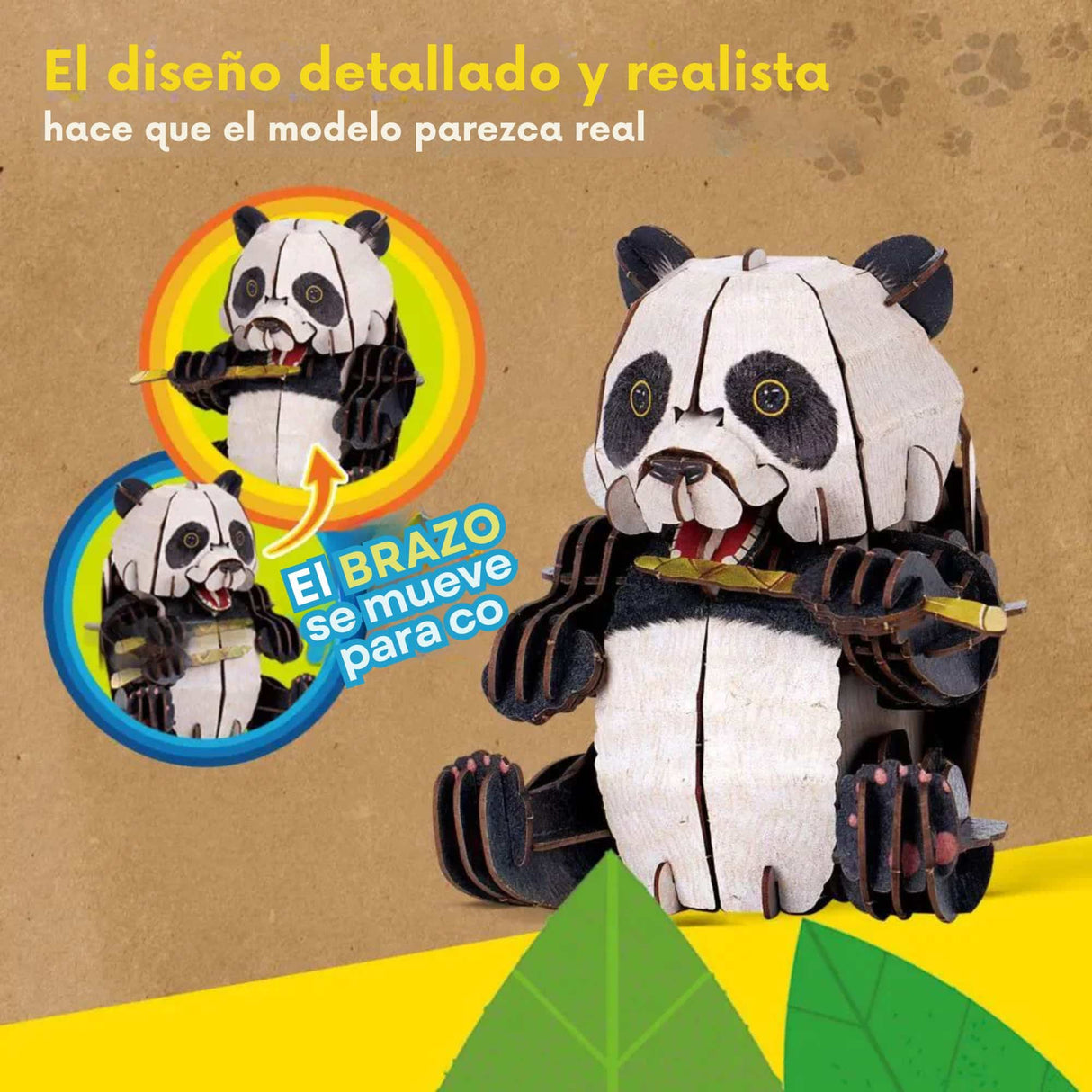 Cubicfun National Geographic - Puzzle 3D Animales Salvajes Panda Gigante