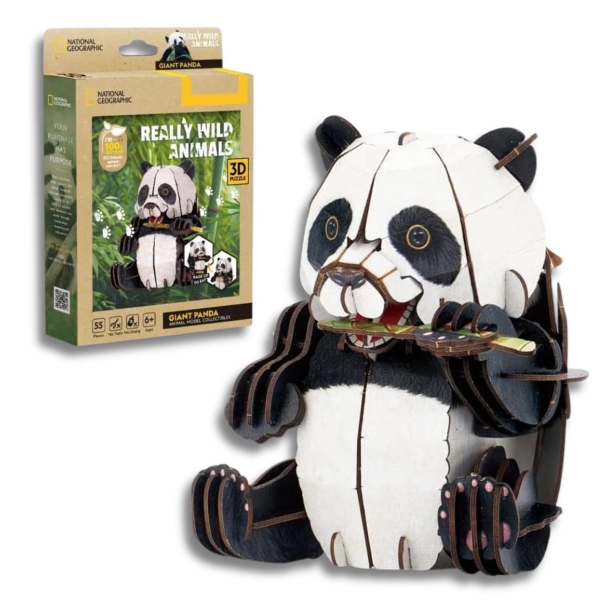 Cubicfun National Geographic - Puzzle 3D Animales Salvajes Panda Gigante