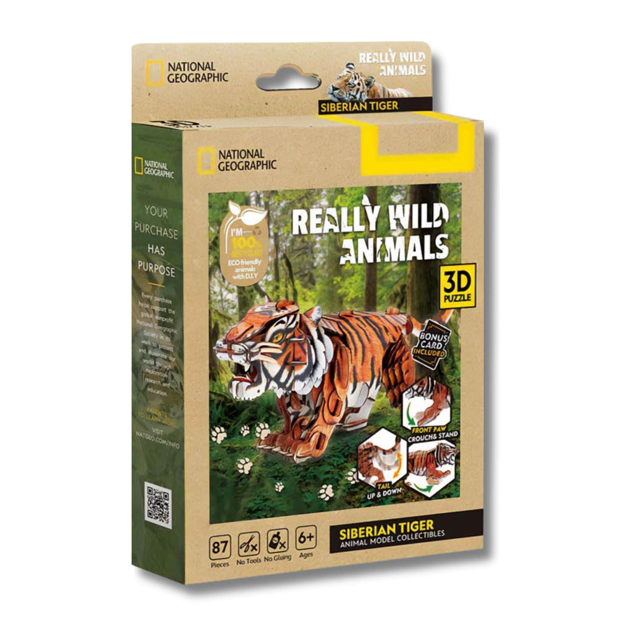 Cubicfun National Geographic - Puzzle 3D Animales Salvajes Tigre Siberiano