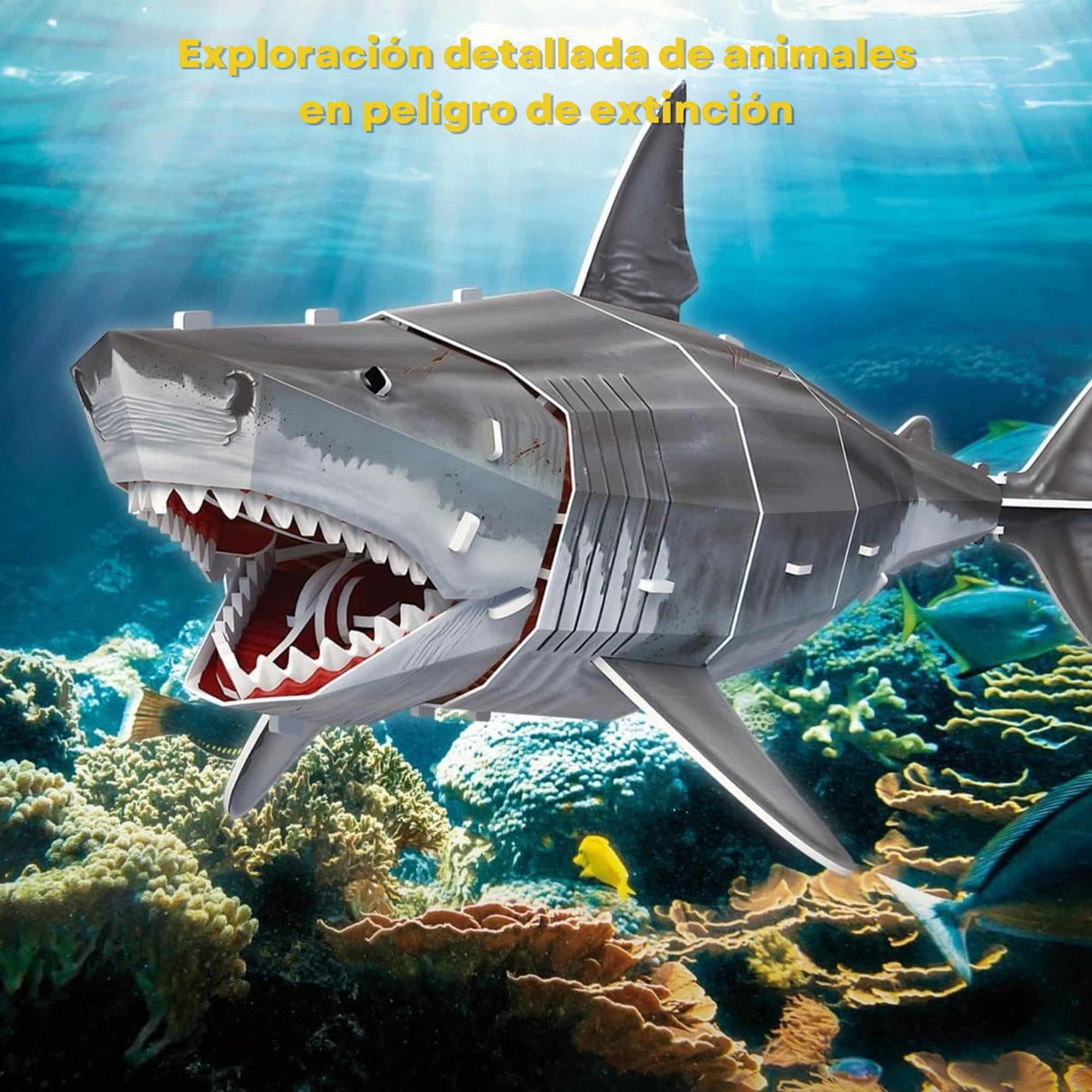 Cubicfun National Geographic - Puzzle 3D Animales Tiburón Blanco