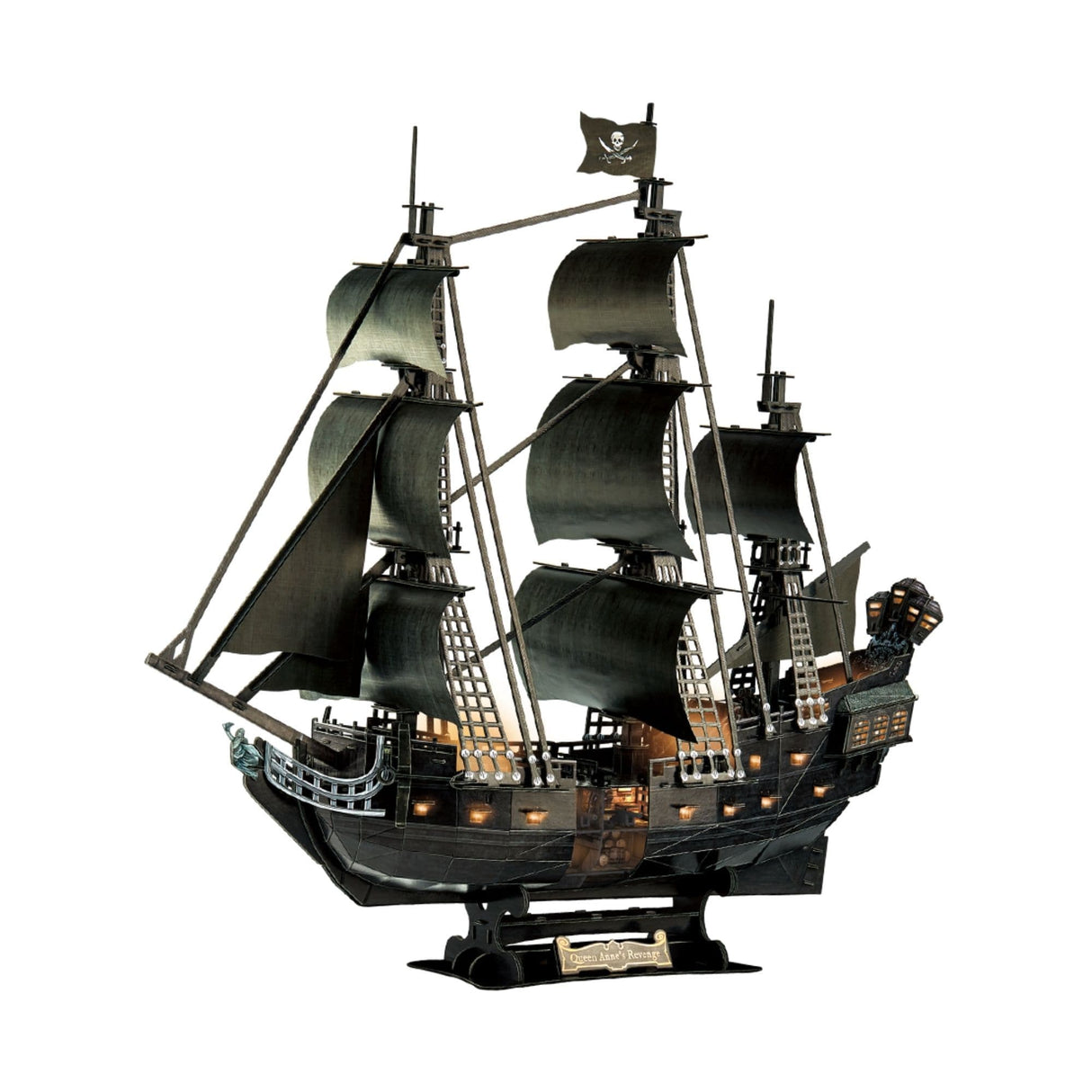 Cubicfun - Puzzle 3D Barco Pirata Queen Anne's Revenge LED