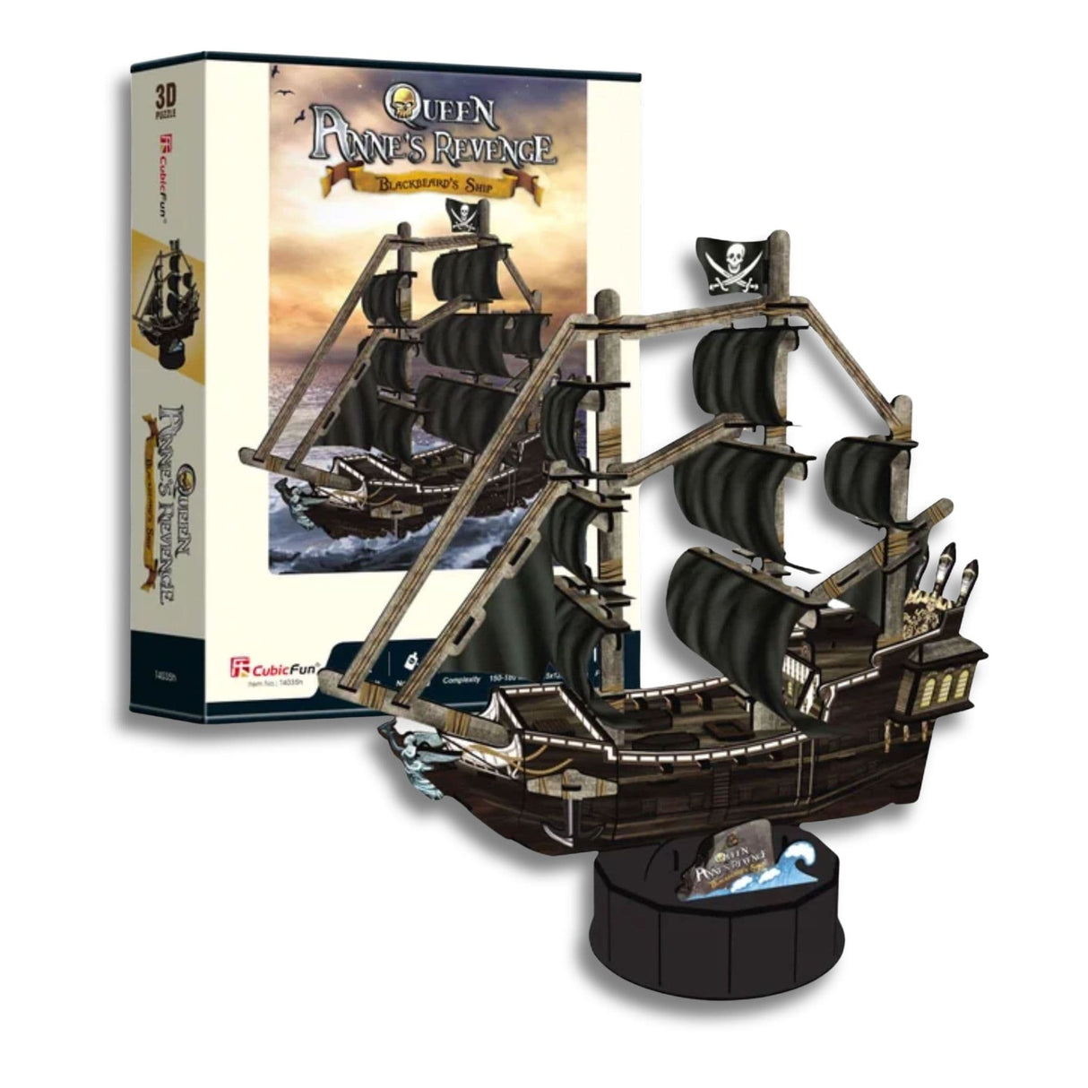 Cubicfun - Puzzle 3D Barco Pirata Queen Anne's Revenge Mini