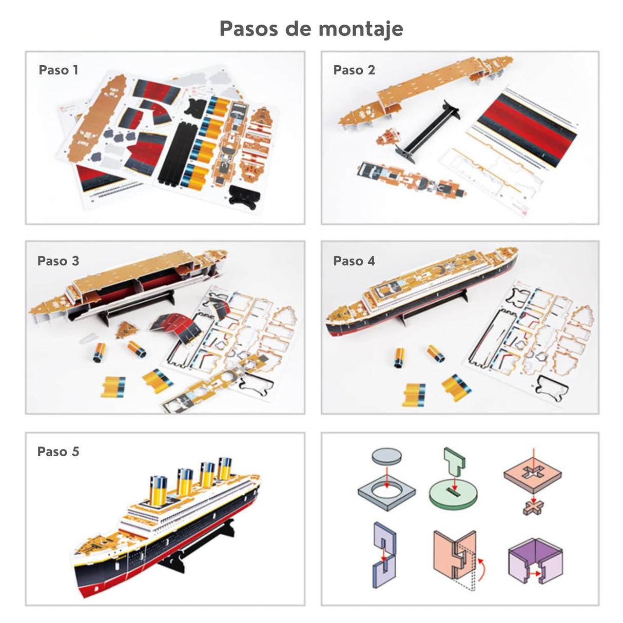 Cubicfun - Puzzle 3D Barco Titanic (Small)