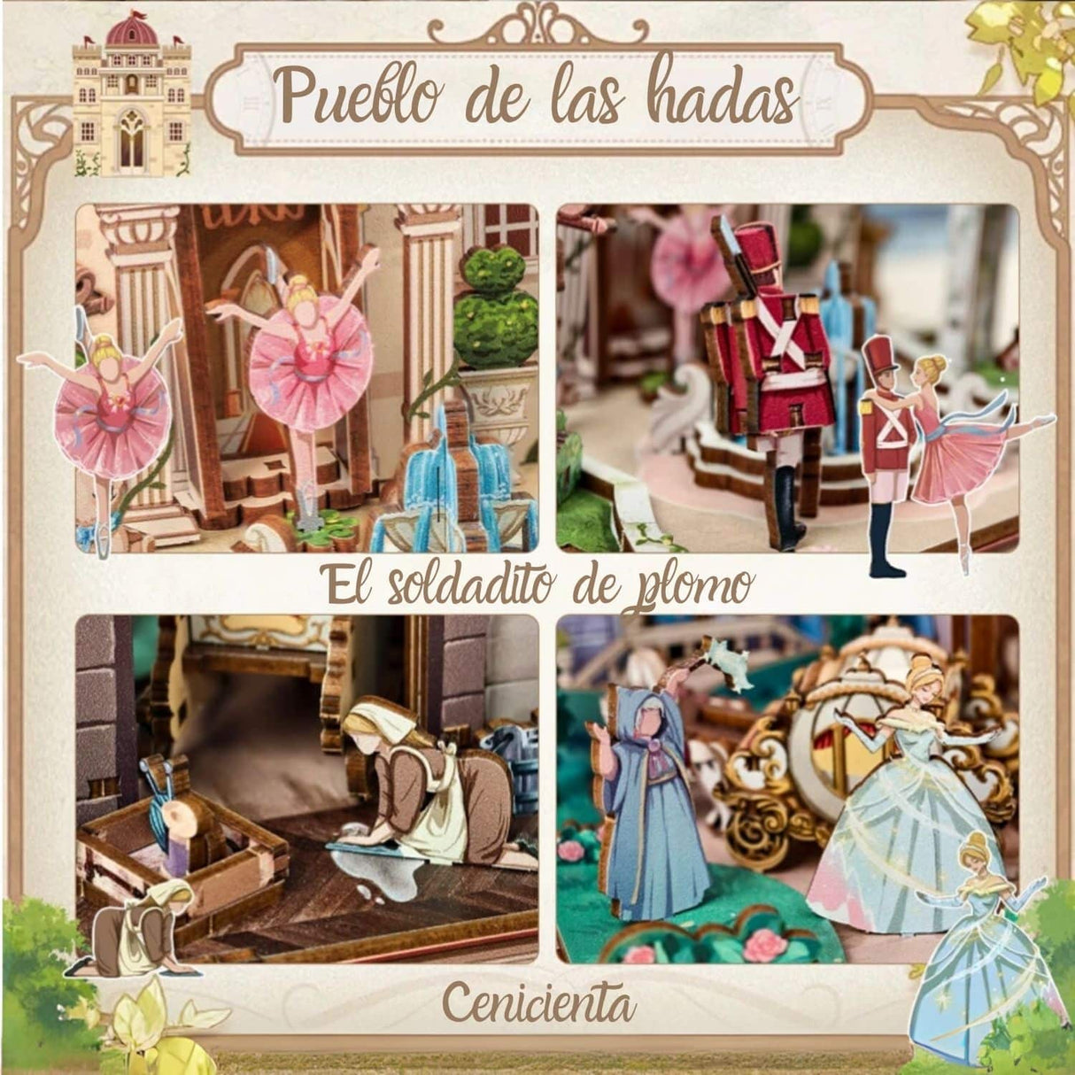 Cutebee - Separador de Libros Fairy Town Bookend IFT01