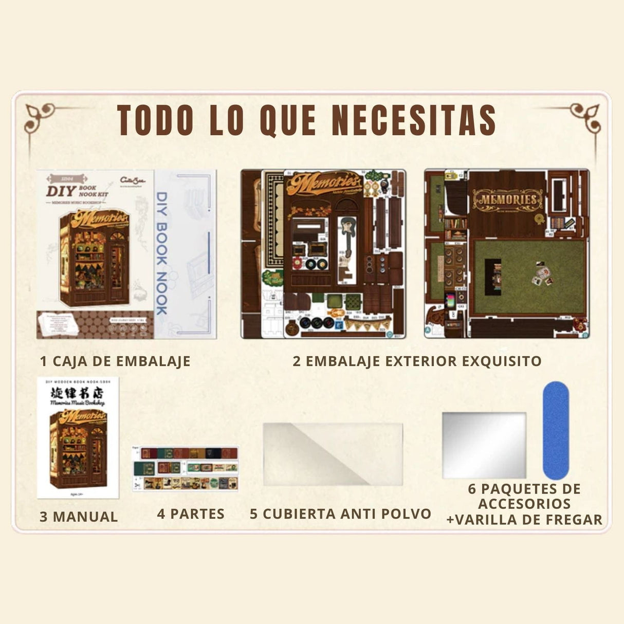 Cutebee - Separador de Libros Memories Music Bookshop SD04B