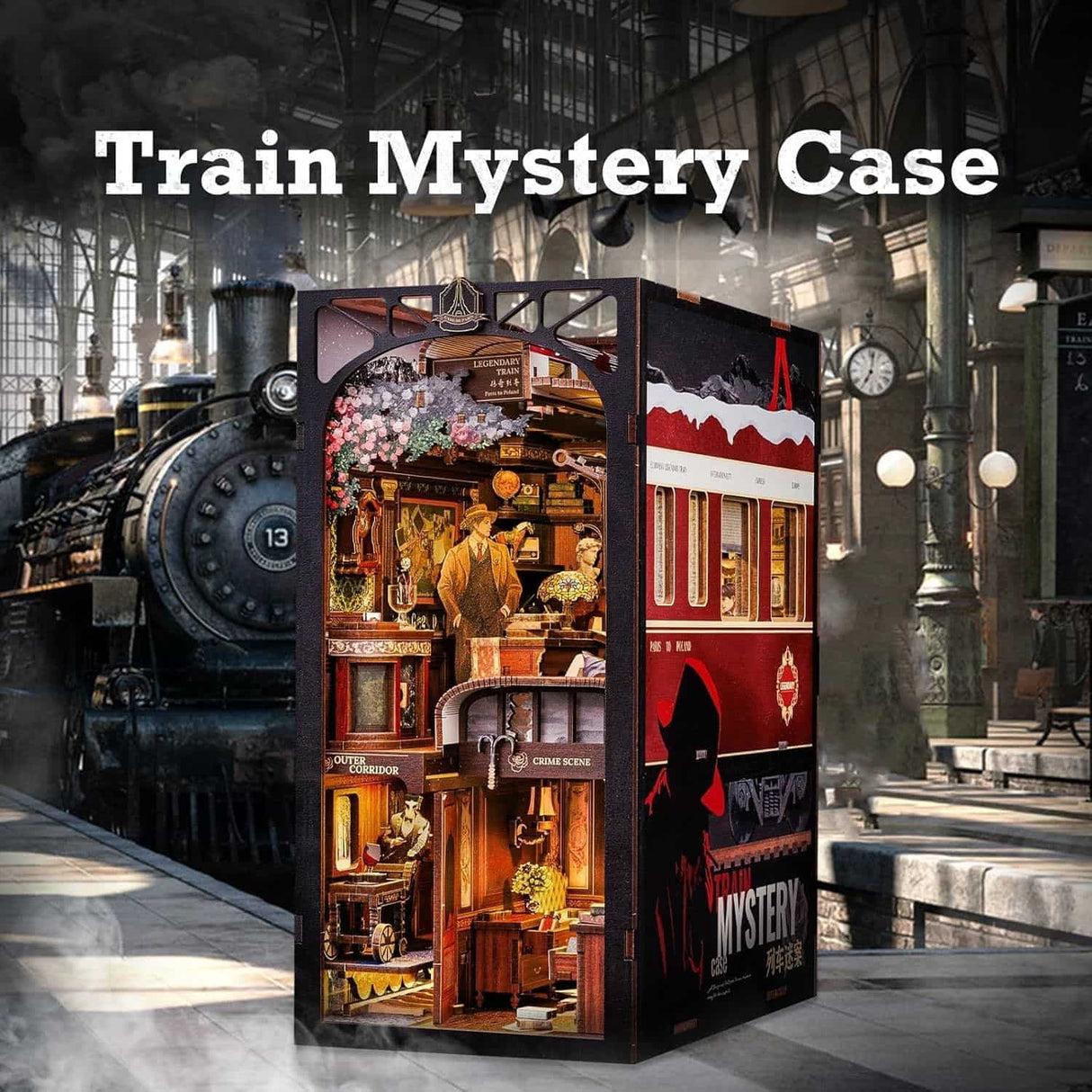 Cutebee - Separador de Libros Train Mystery Case BN01B