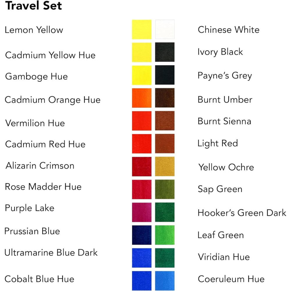 Daler Rowney Aquafine - Set 24 Acuarelas Travel