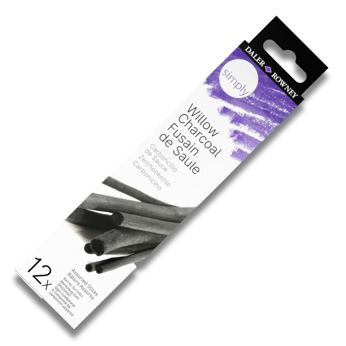 Daler Rowney - Pack 12 Barras de Carboncillo de Sauce