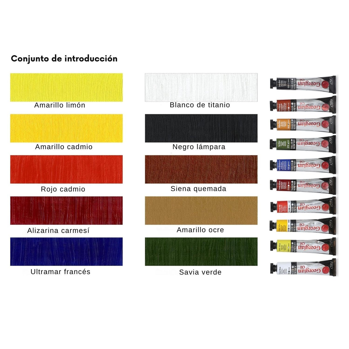 Daler Rowney - Set 10 Óleos Georgian 22 ml