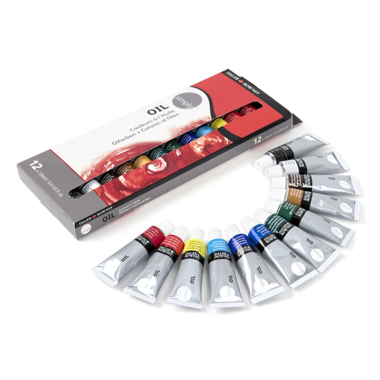 Daler Rowney - Set 12 Óleos Simply 12 ml