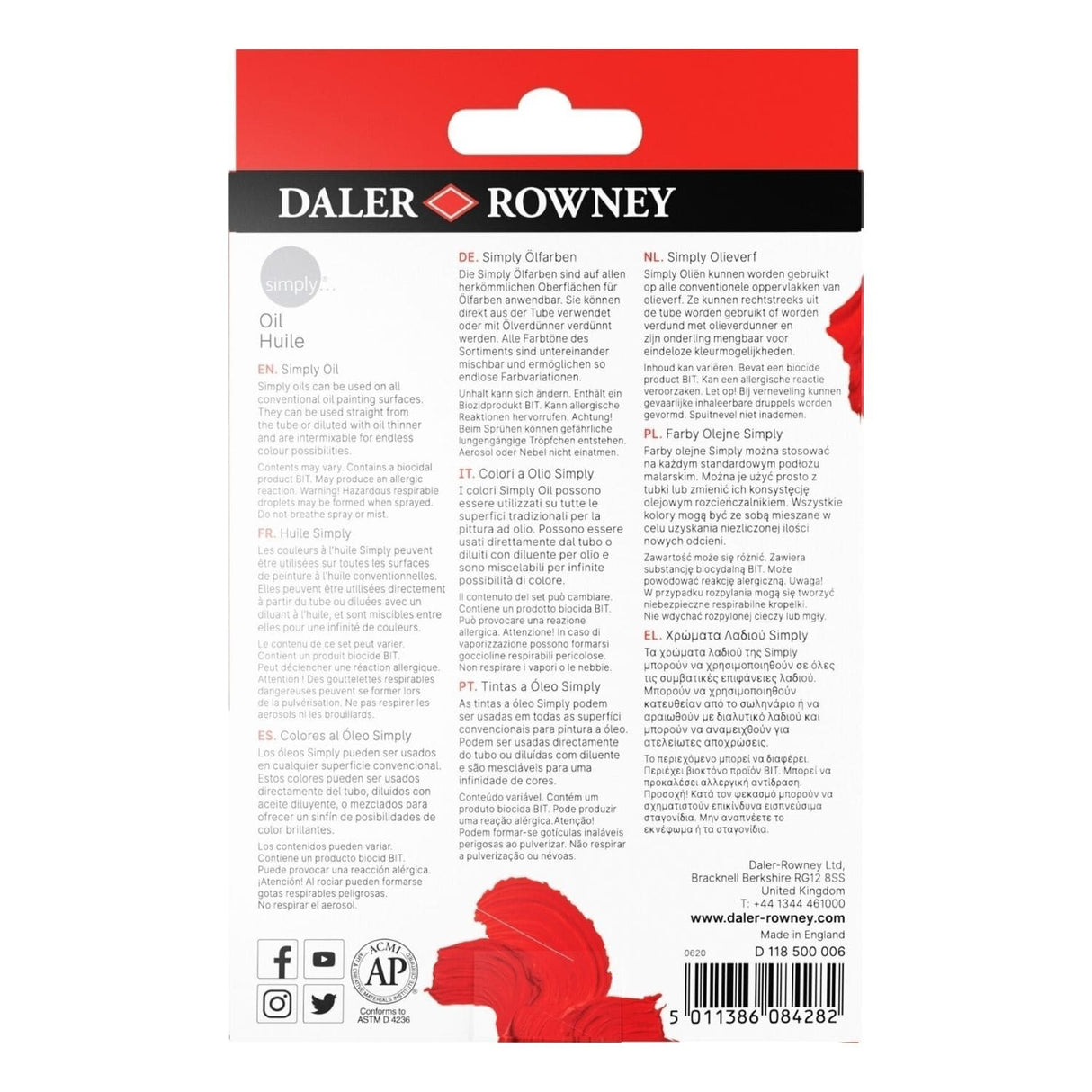 Daler Rowney - Set 6 Óleos Simply 12 ml