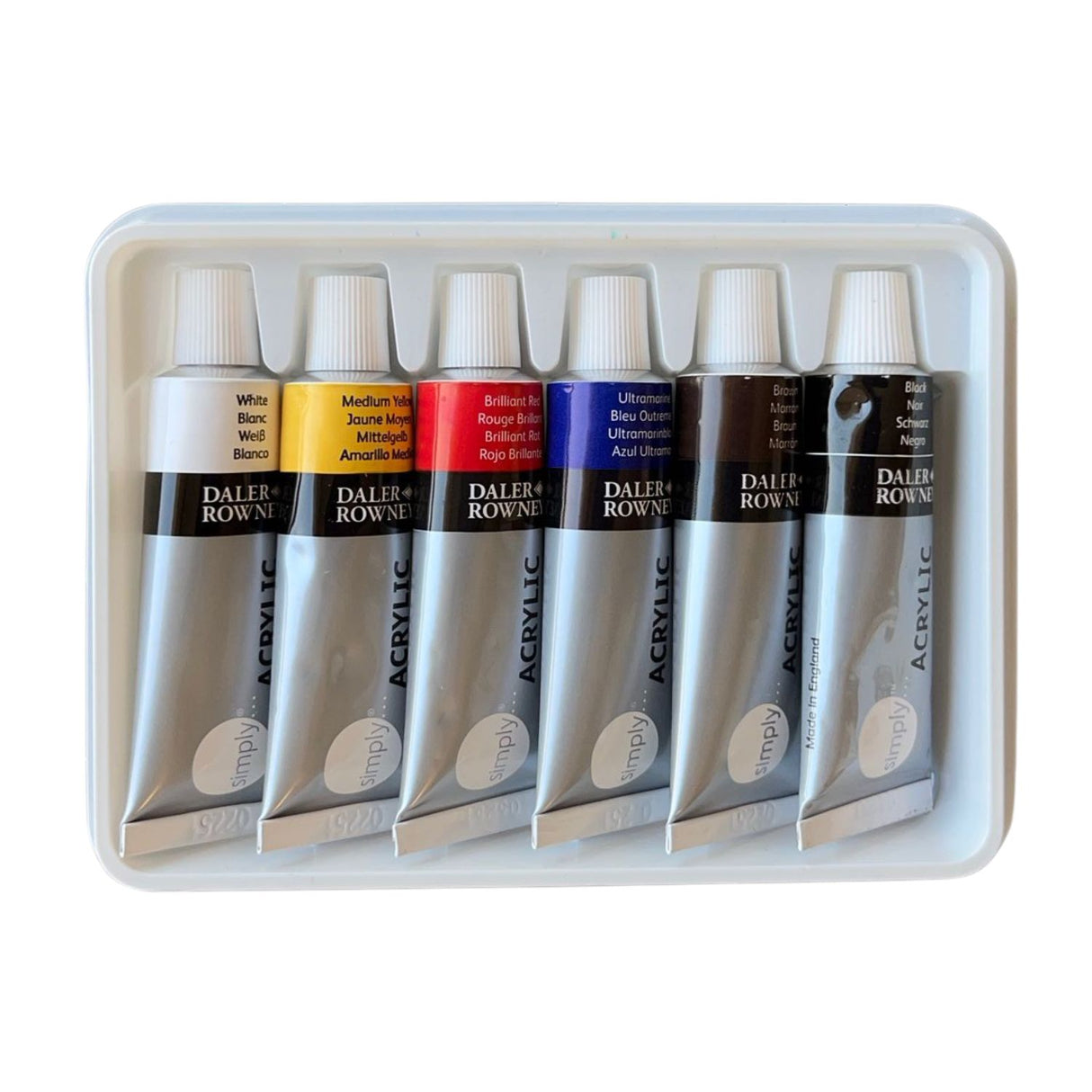 Daler Rowney Simply - Set 6 Acrílicos 12 ml