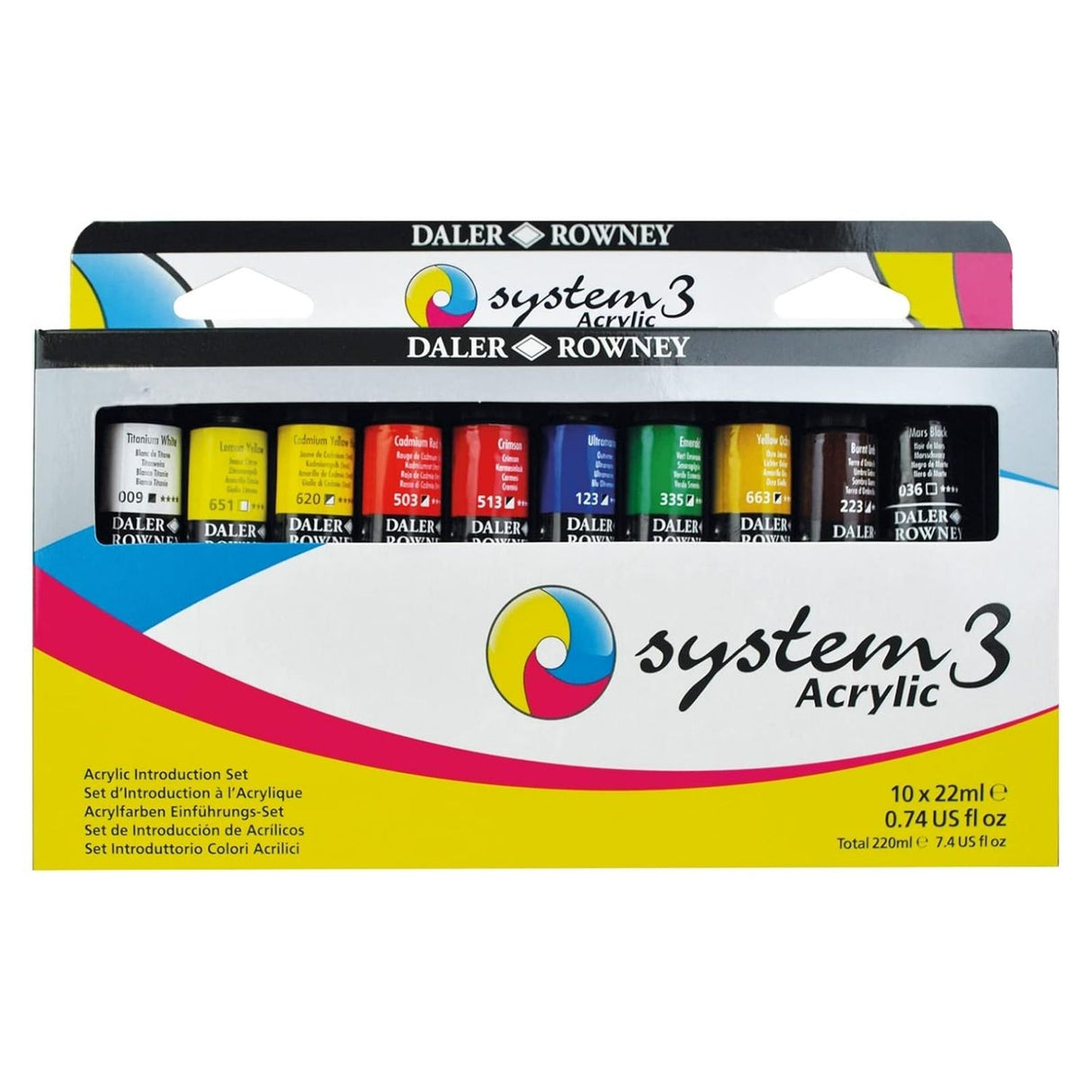 Daler Rowney System 3 - Set 10 Acrílicos 22 ml
