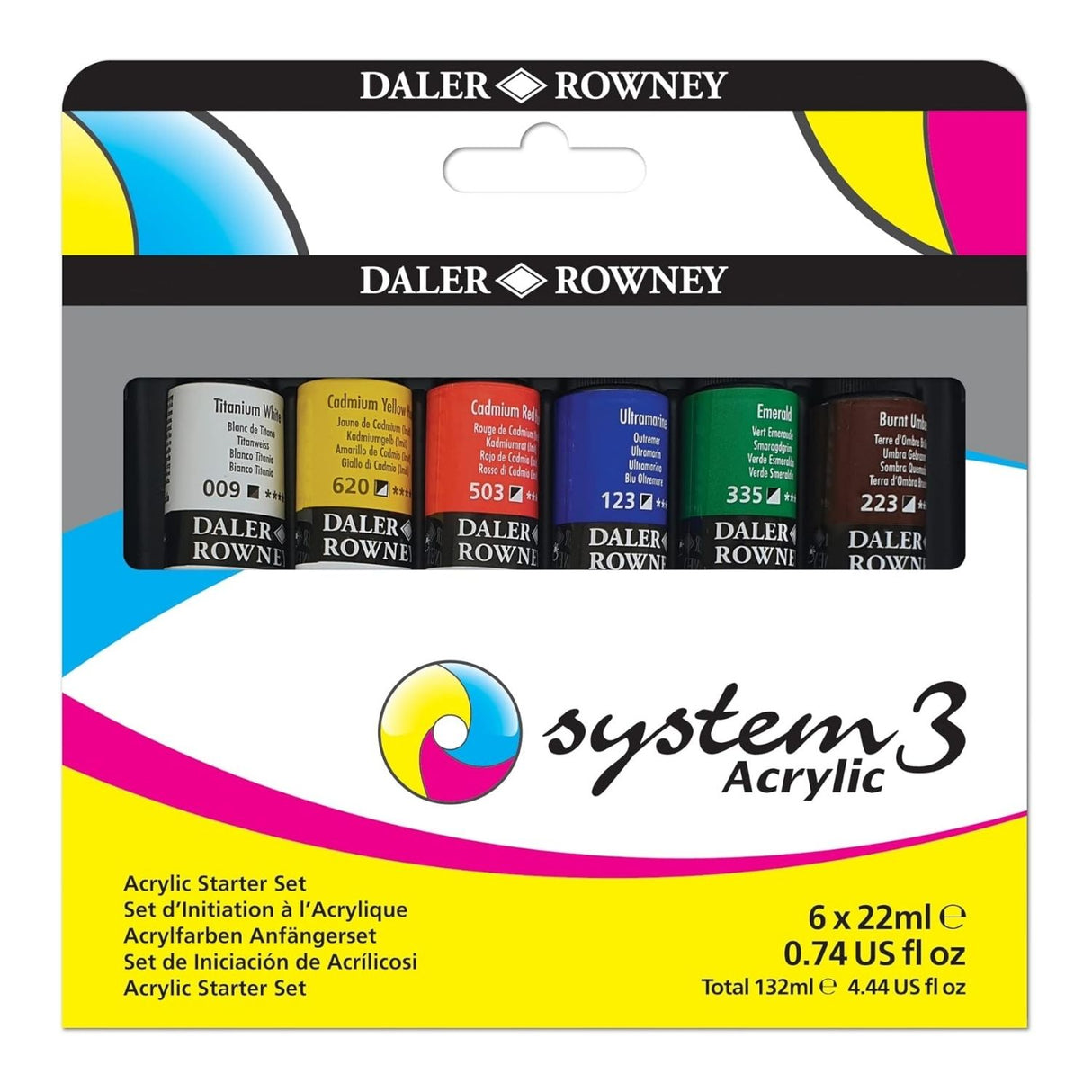 Daler Rowney System 3 - Set 6 Acrílicos 22 ml