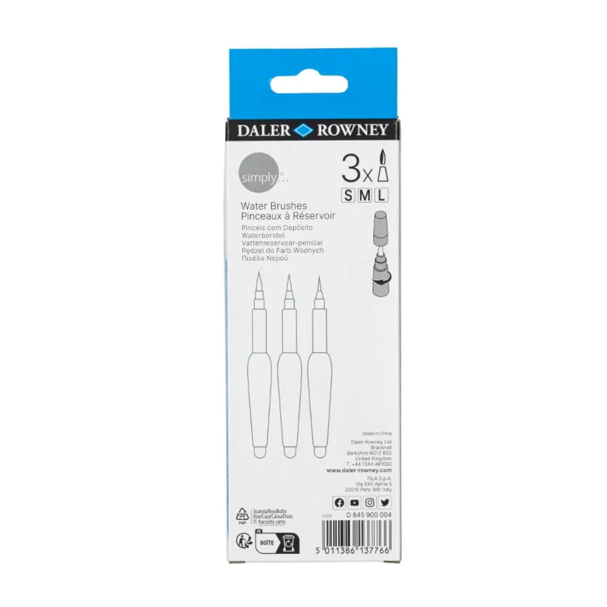 Daler Rowney Water Brush - Set 3 Pincel de Agua