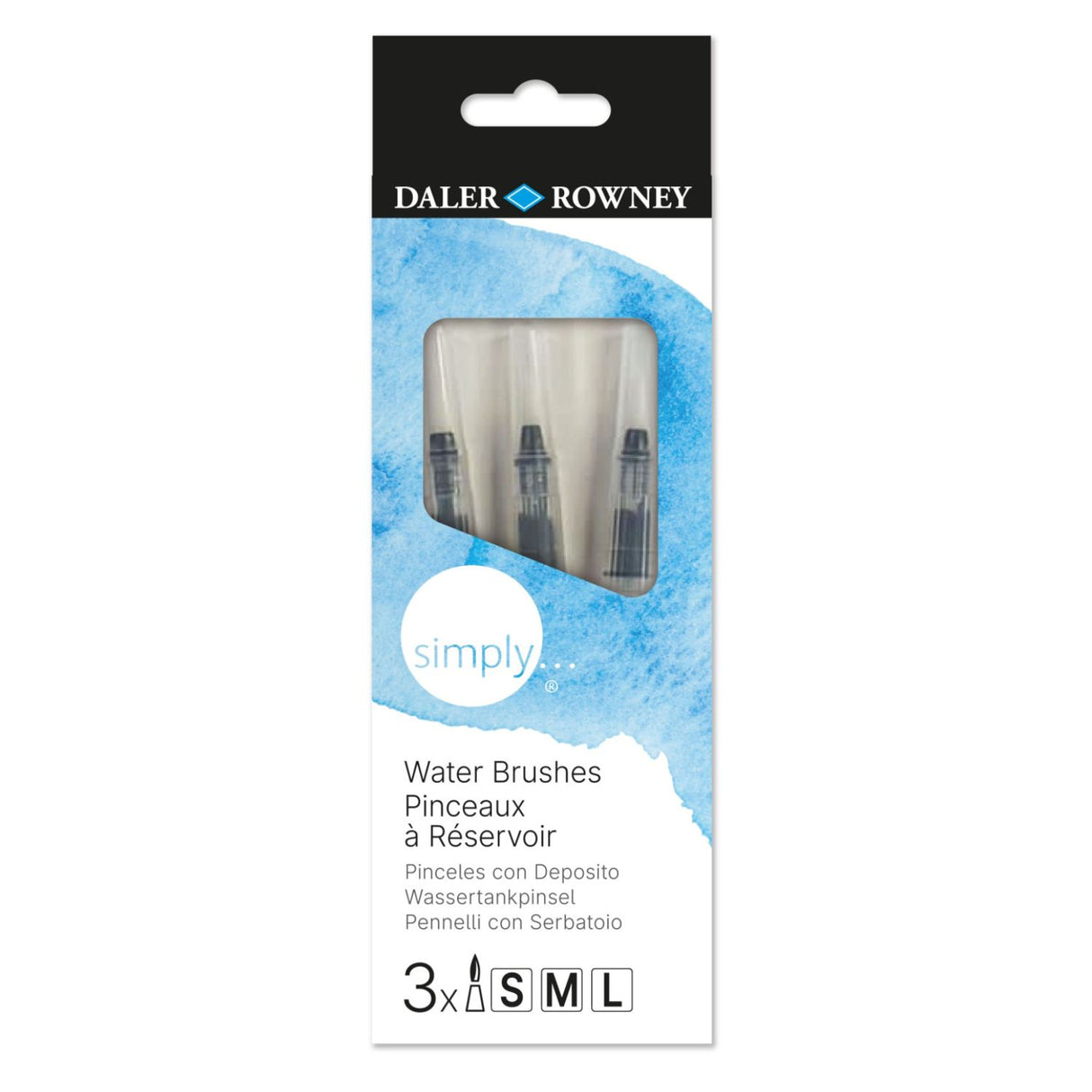 Daler Rowney Water Brush - Set 3 Pincel de Agua