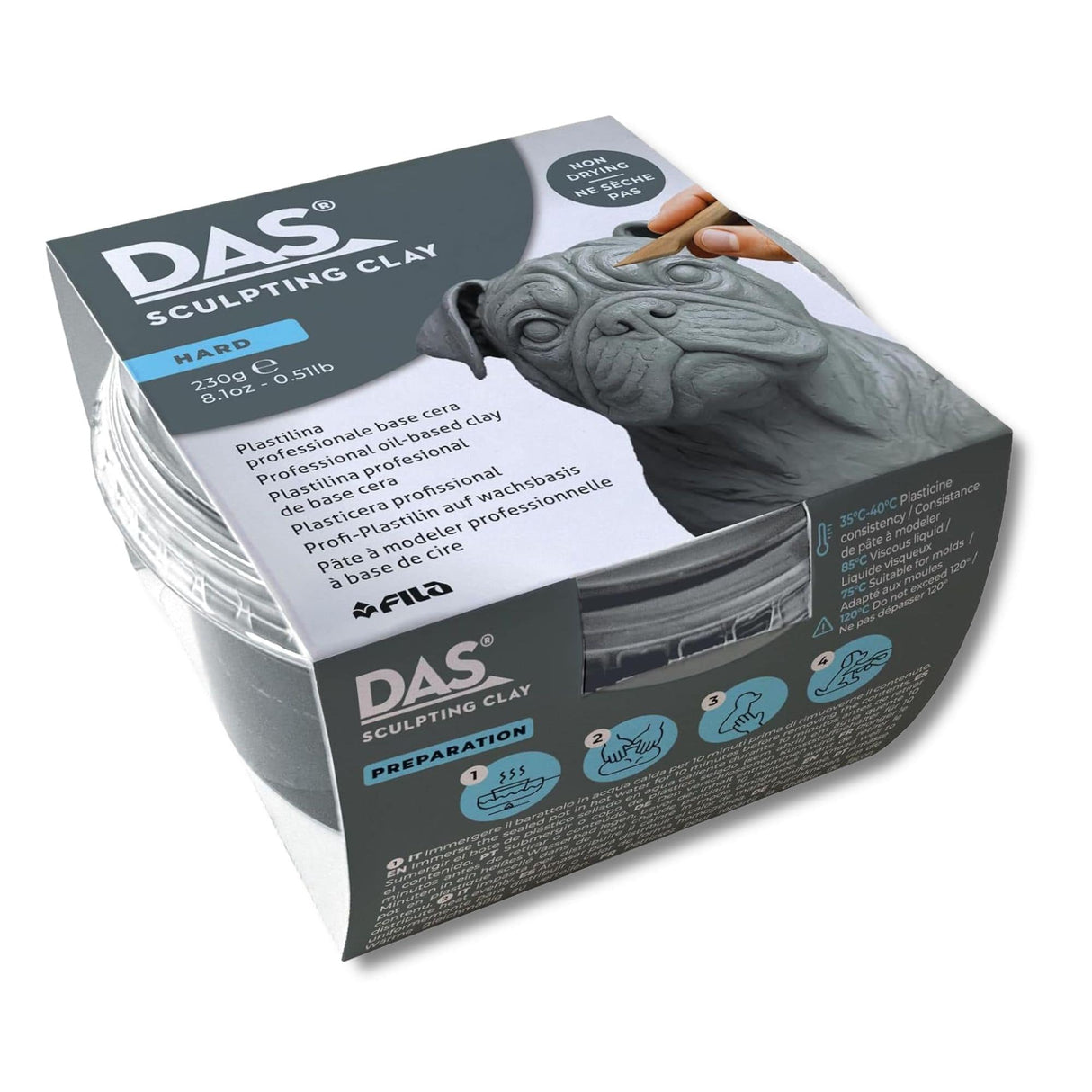 Das - Plasticina Profesional Sculpting Clay Stone 230 g Hard