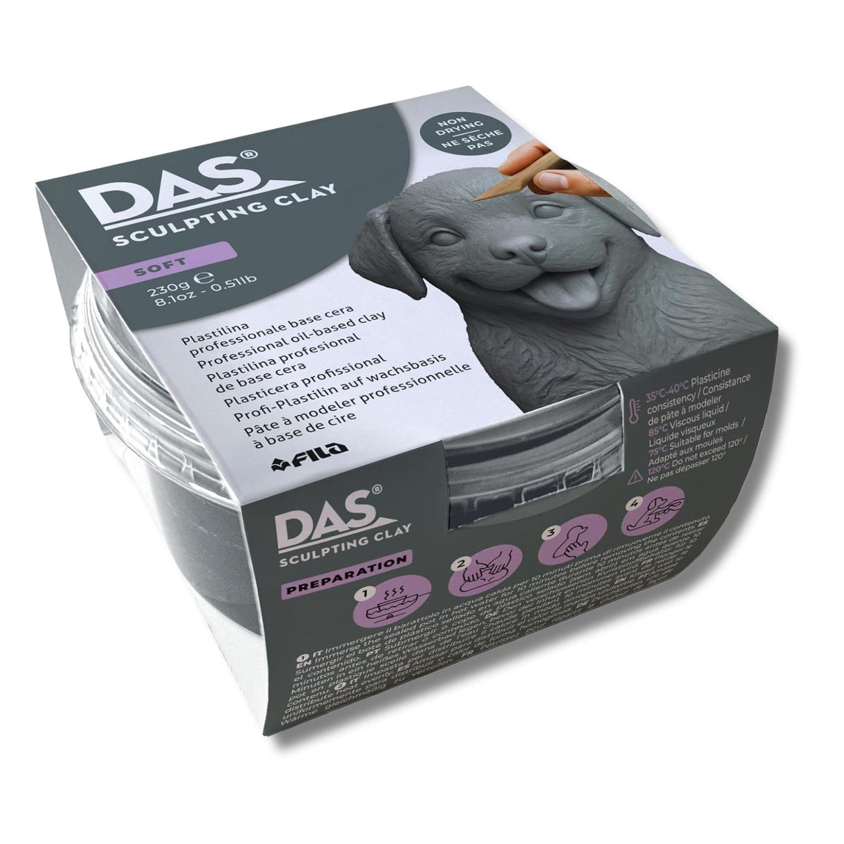 Das - Plasticina Profesional Sculpting Clay Stone 230 g Soft