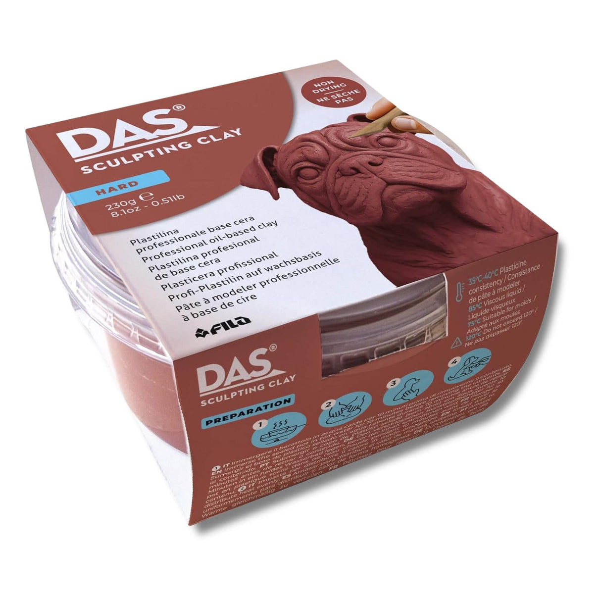 Das - Plasticina Profesional Sculpting Clay Terracotta 230 g Hard