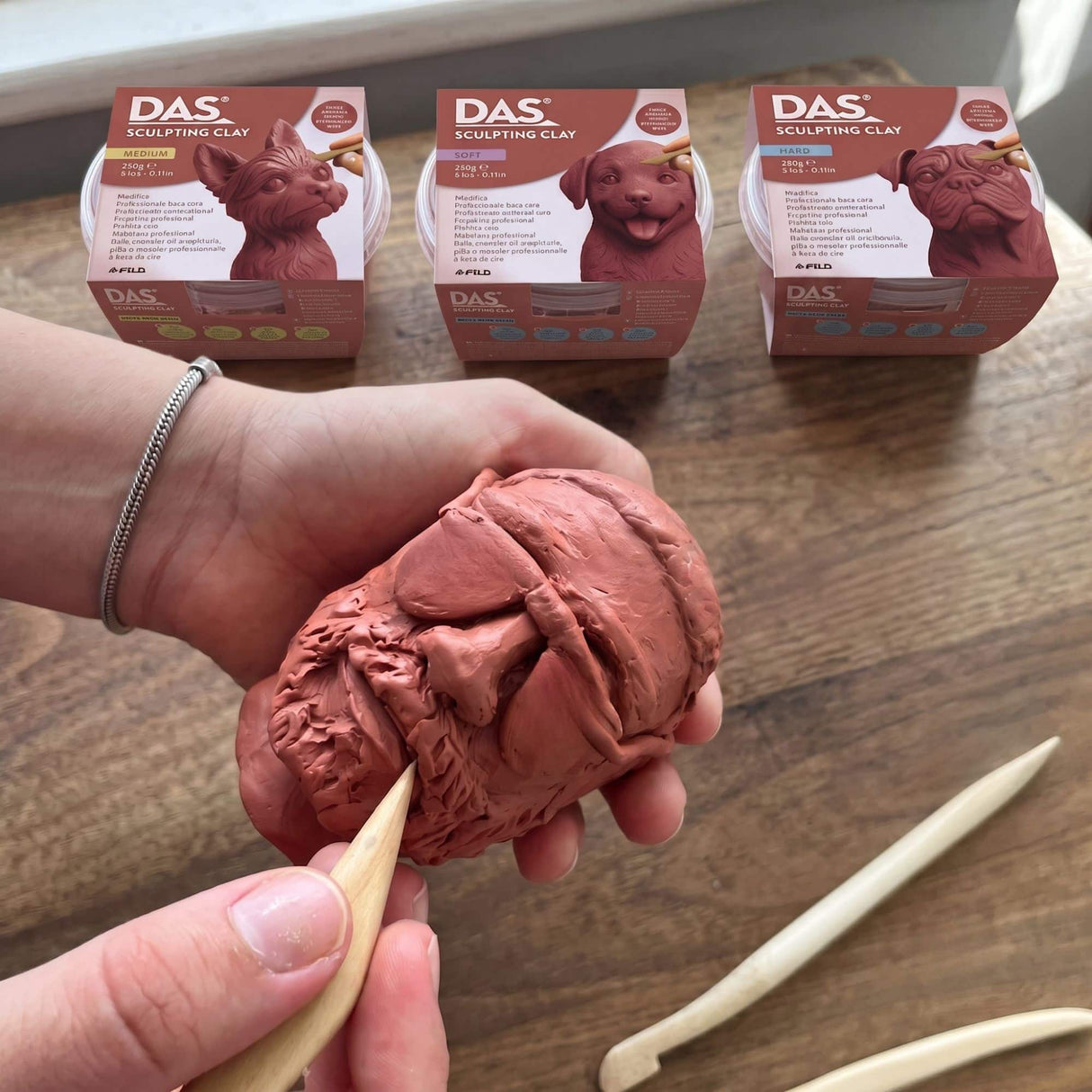 Das - Plasticina Profesional Sculpting Clay Terracotta 230 g Soft