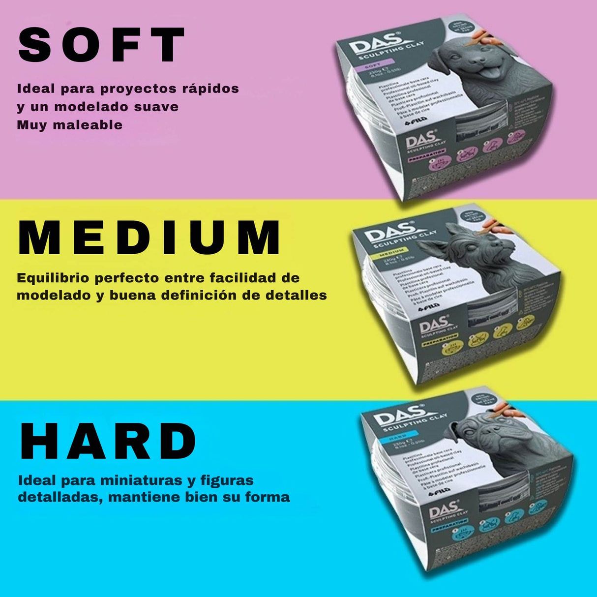 Das - Plasticina Profesional Sculpting Clay Terracotta 230 g Soft