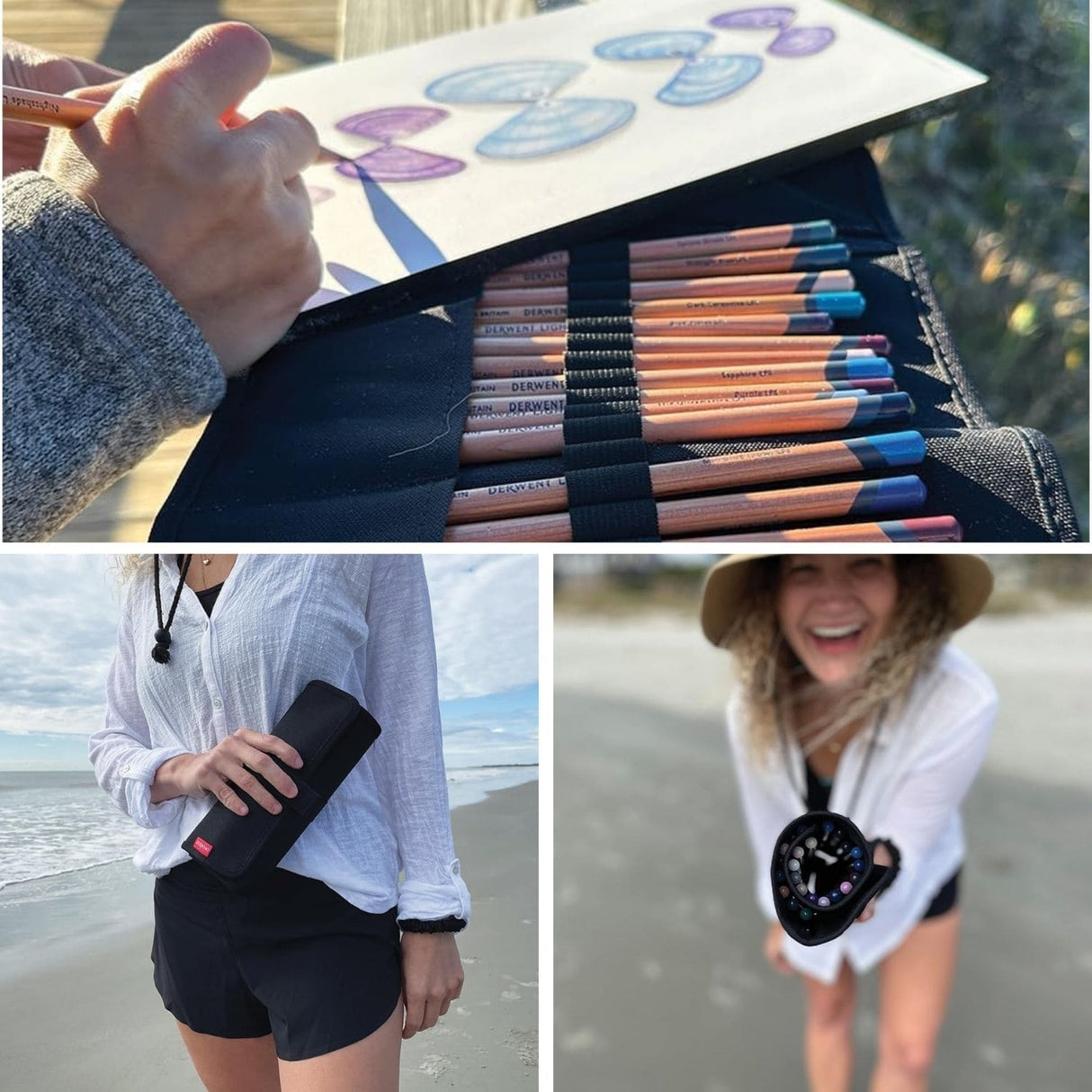 Derwent - Estuche Enrollable Negro 24 Lápices