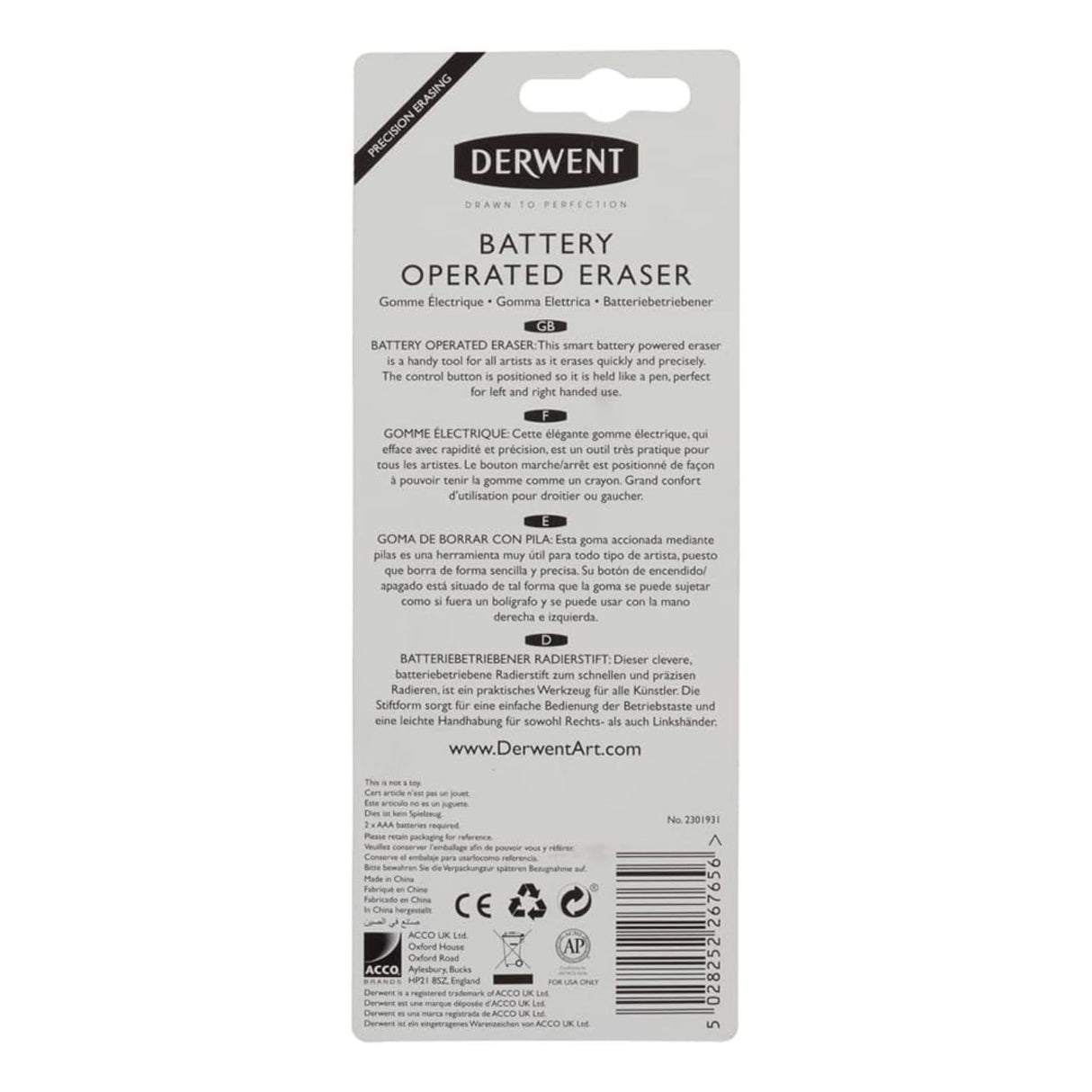 Derwent - Goma Eléctrica Incluye Repuestos