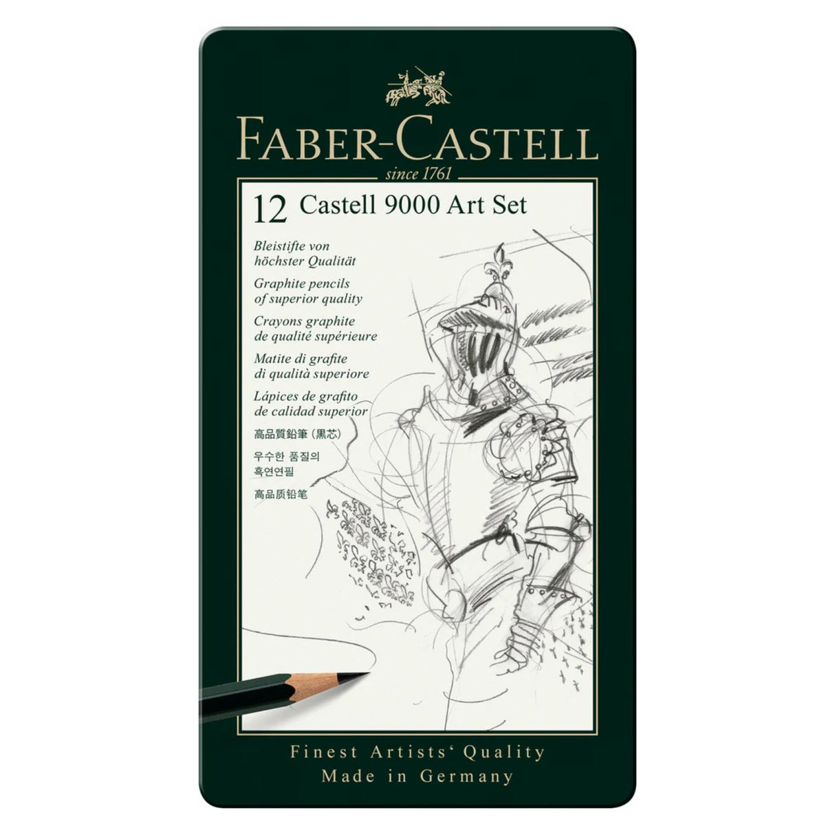 Faber-Castell 9000 - Set 12 Lápices Grafito B, Bellas Artes