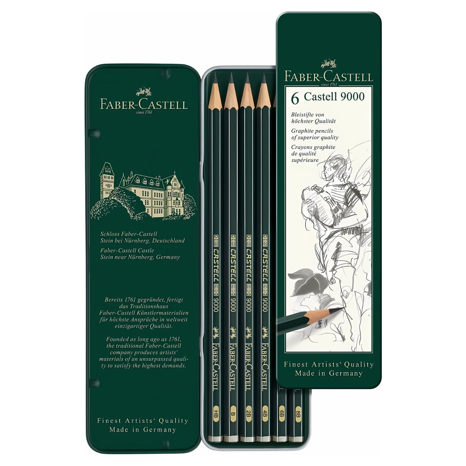 d*2様 【激レア】GRAF VON FABER-CASTELL FOR BEN Faber Castell 9000 Arte Set 6 Lápices Grafito - DibuChile – Dibu Chile
