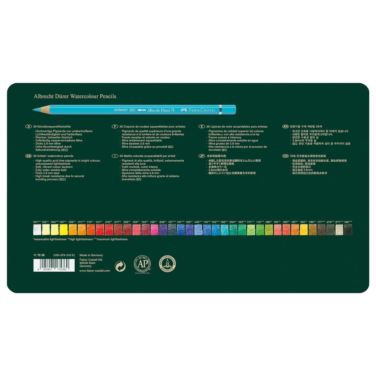 Faber Castell Albrecht Durer - Set 36 Lápices Acuarelables