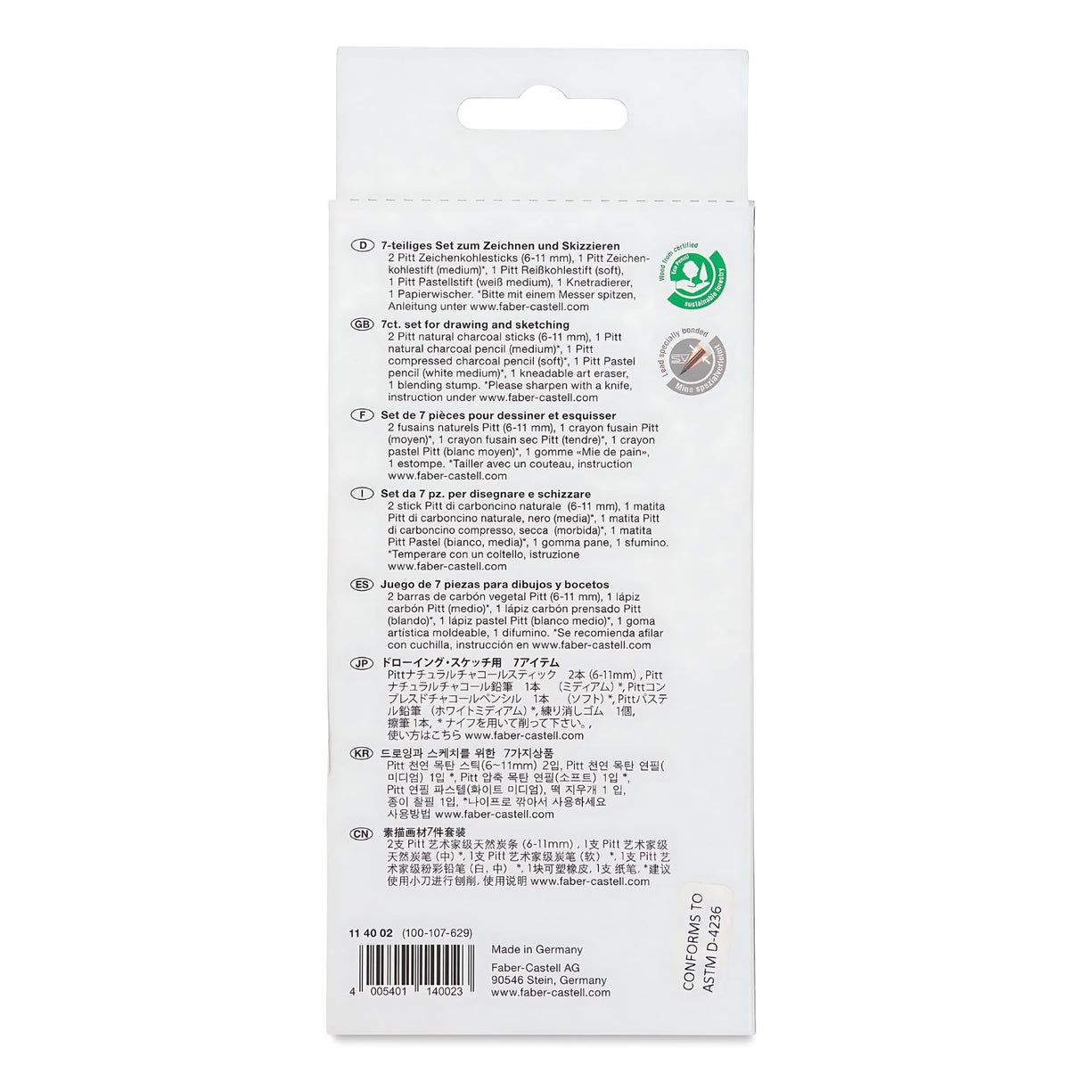 Faber Castell - Kit Dibujo Charcoal Sketch Carboncillo
