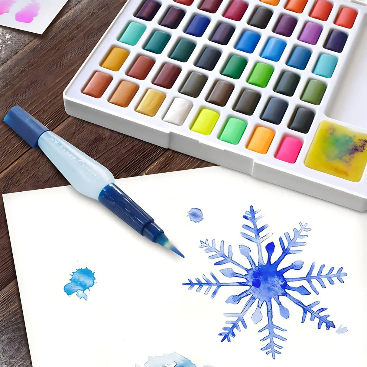 Faber-Castell Creative Studio - Set 48 Acuarelas con Water Brush