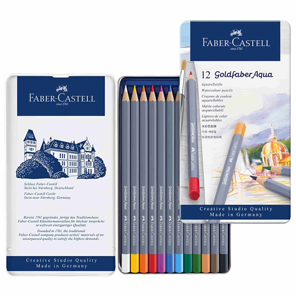Faber Castell Goldfaber Aqua - Set 12 Lápices de Colores Acuarelables