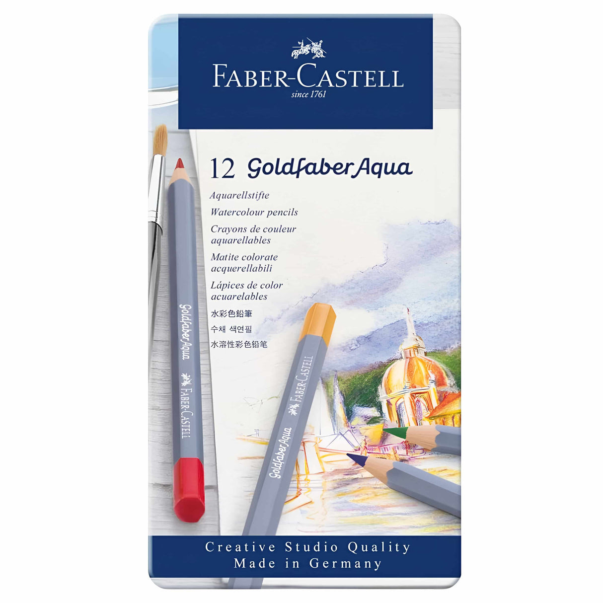 Faber Castell Goldfaber Aqua - Set 12 Lápices de Colores Acuarelables
