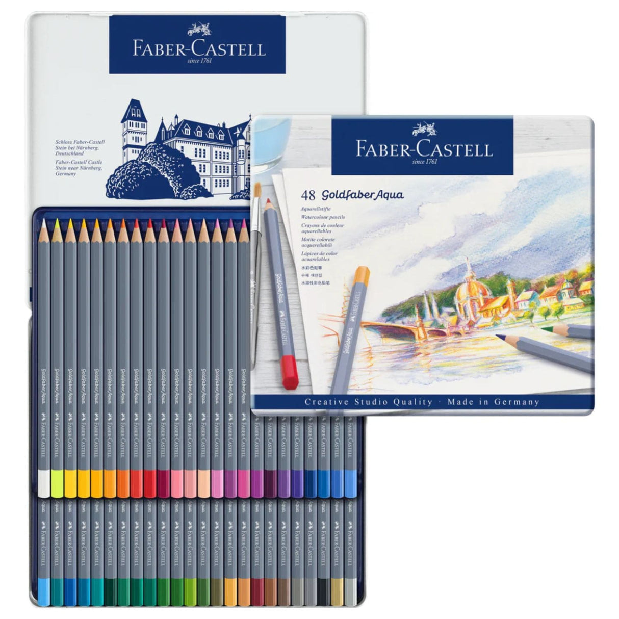 Faber Castell Goldfaber Aqua - Set 48 Lápices de Colores Acuarelables