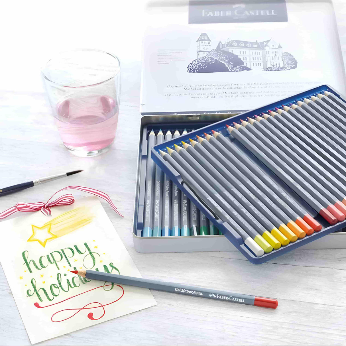 Faber Castell Goldfaber Aqua - Set 48 Lápices de Colores Acuarelables